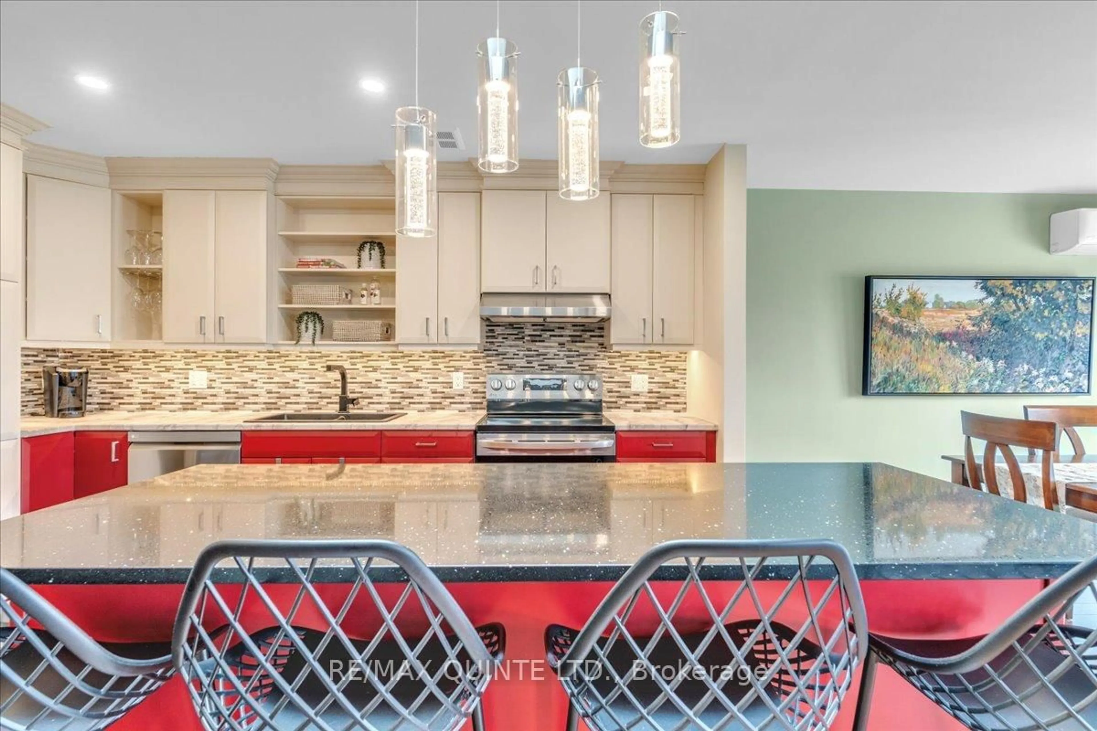 Contemporary kitchen, ceramic/tile floor for 221 North Park St #309B, Belleville Ontario K8P 5A6