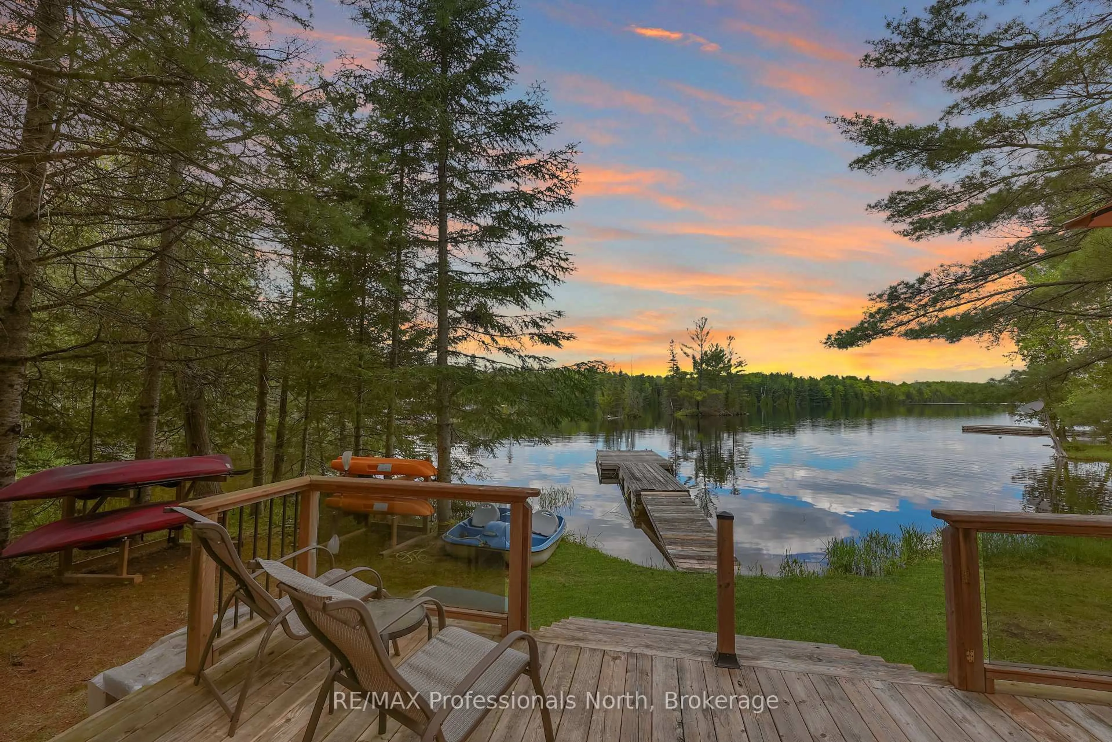 Patio, water/lake/river/ocean view for 1056 Kodiak Tr, Highlands East Ontario K0M 1R0