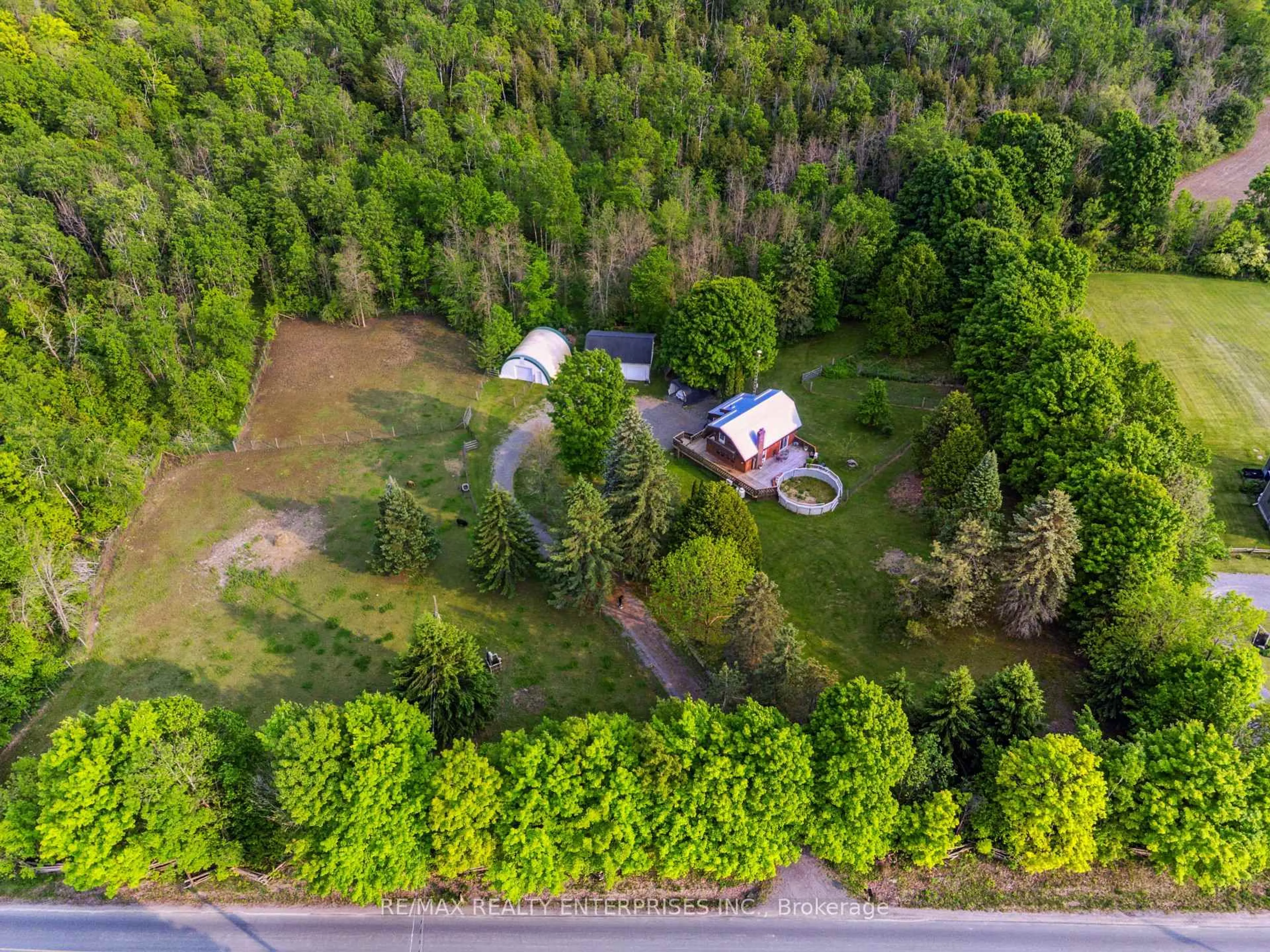 A pic from outside/outdoor area/front of a property/back of a property/a pic from drone, forest/trees view for 746 Vanderwater Rd, Tweed Ontario K0K 3J0