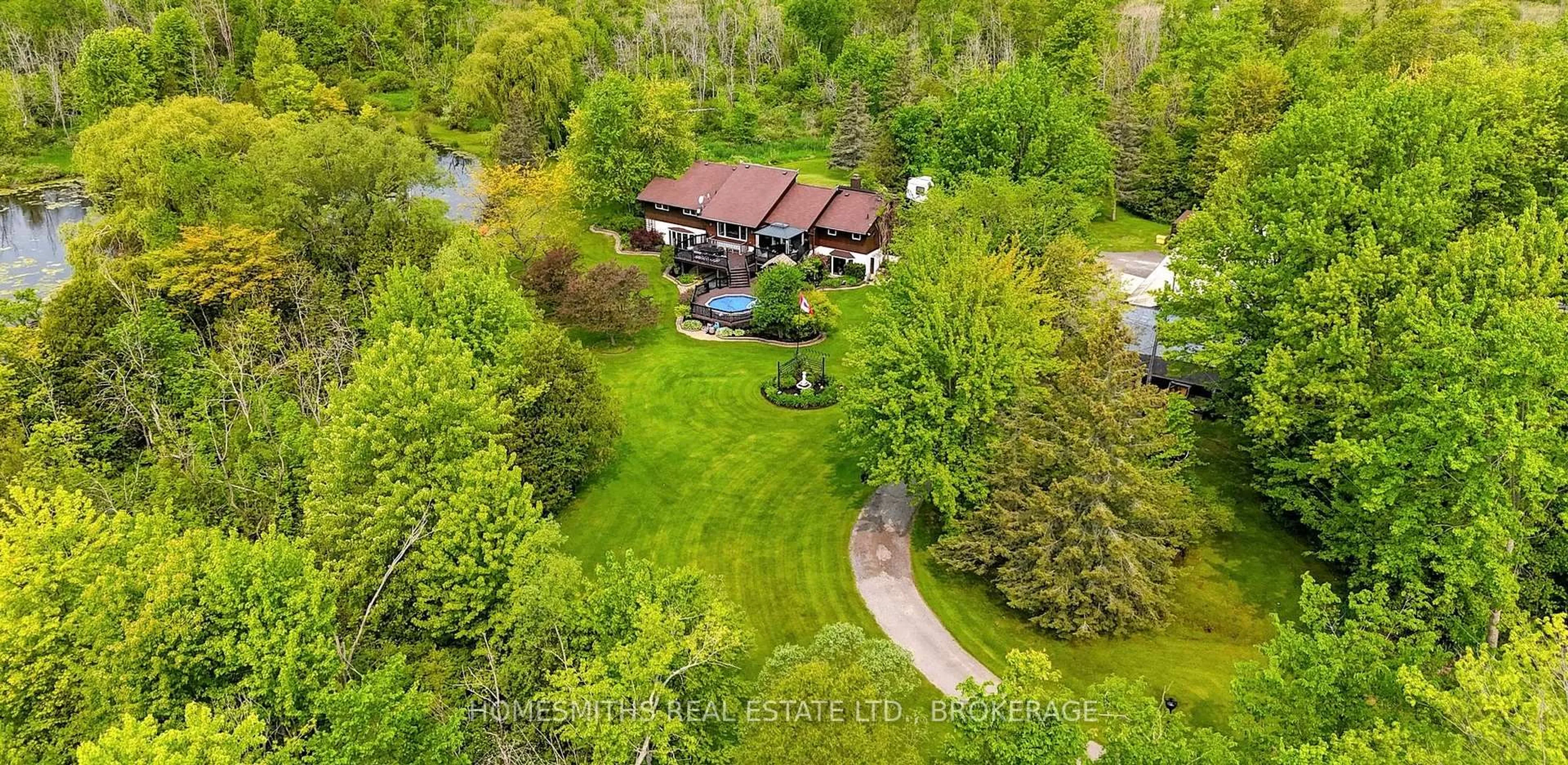 A pic from outside/outdoor area/front of a property/back of a property/a pic from drone, unknown for 4188 County 65 Rd, Port Hope Ontario L1A 3V5