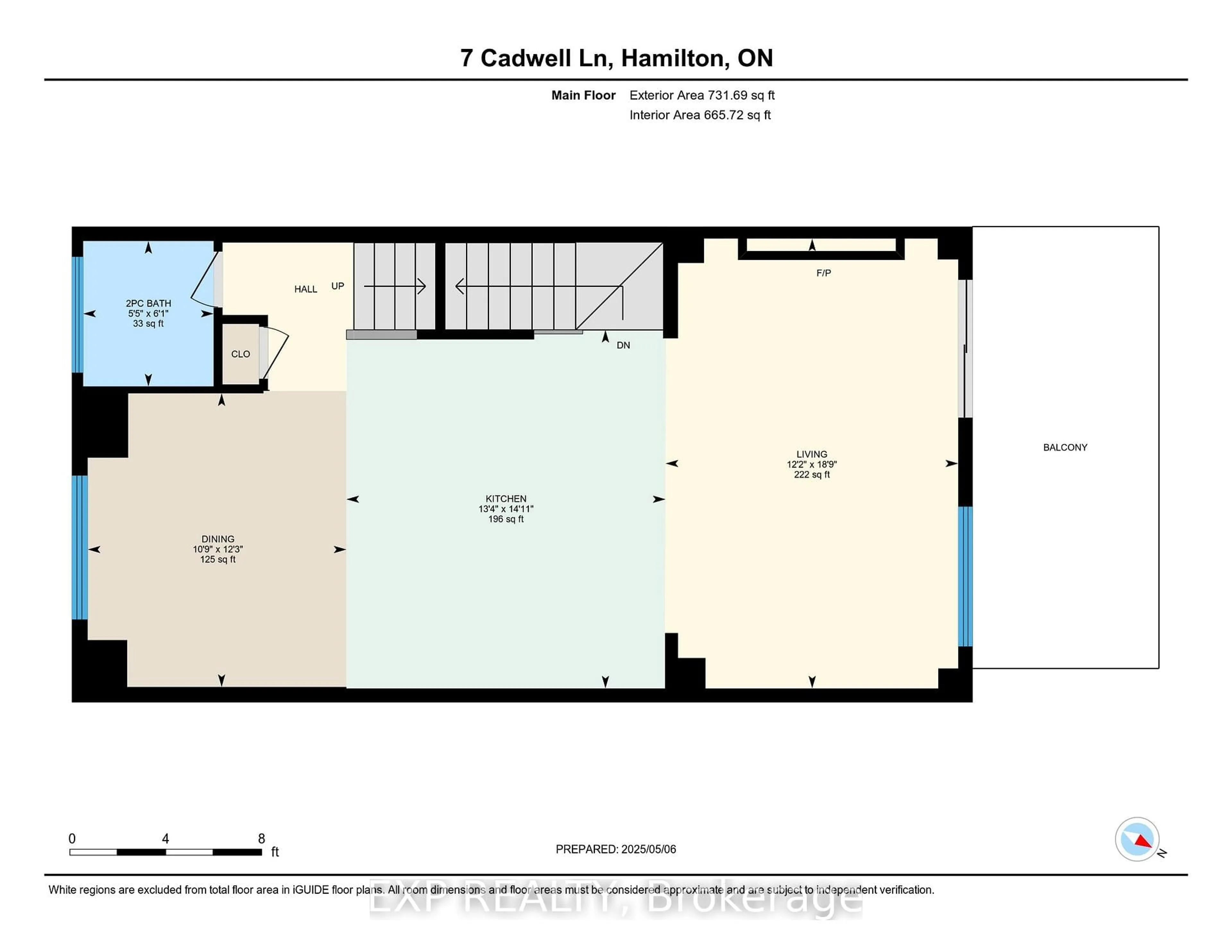 Floor plan for 7 Cadwell Lane, Hamilton Ontario L9C 0E7