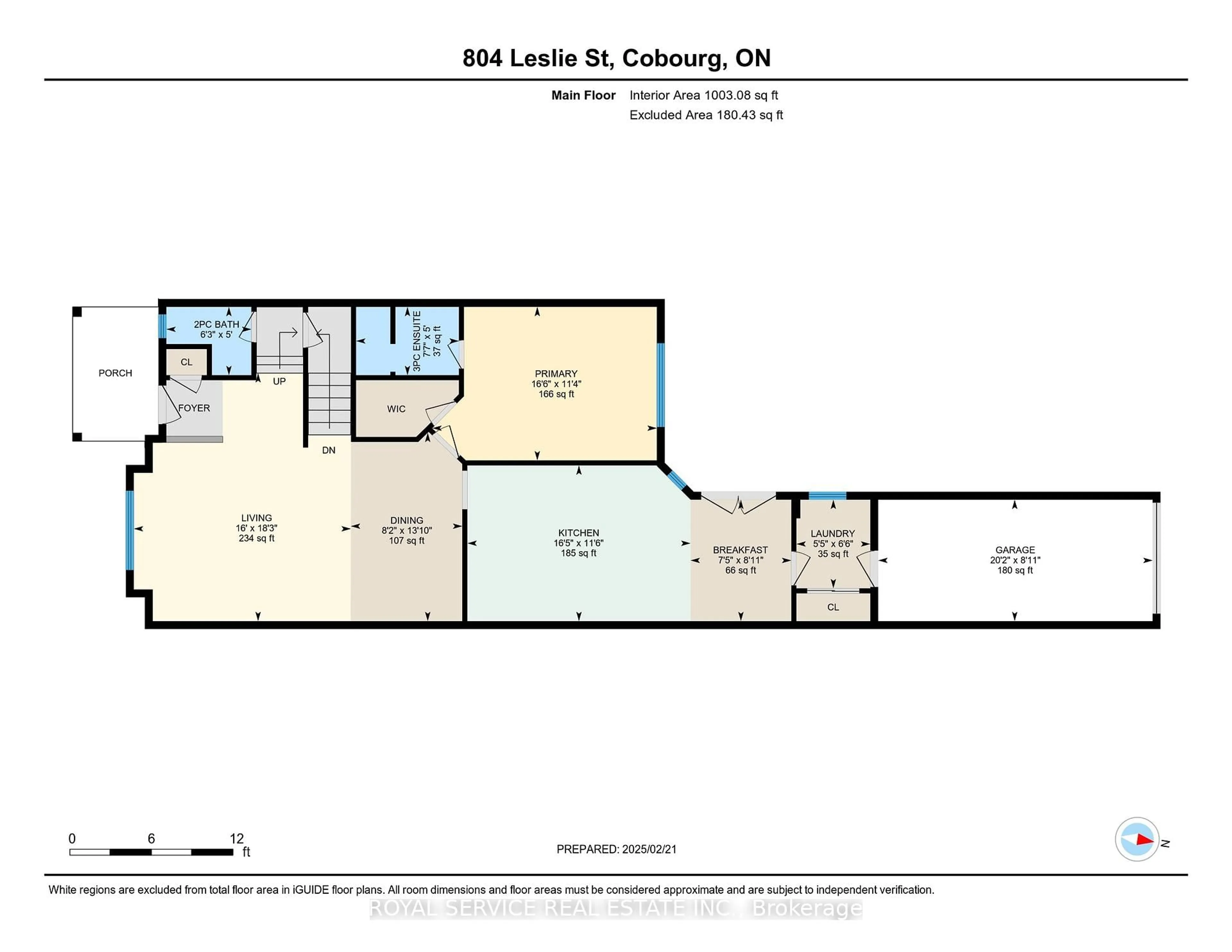 Floor plan for 804 Leslie St, Cobourg Ontario K9A 0E2