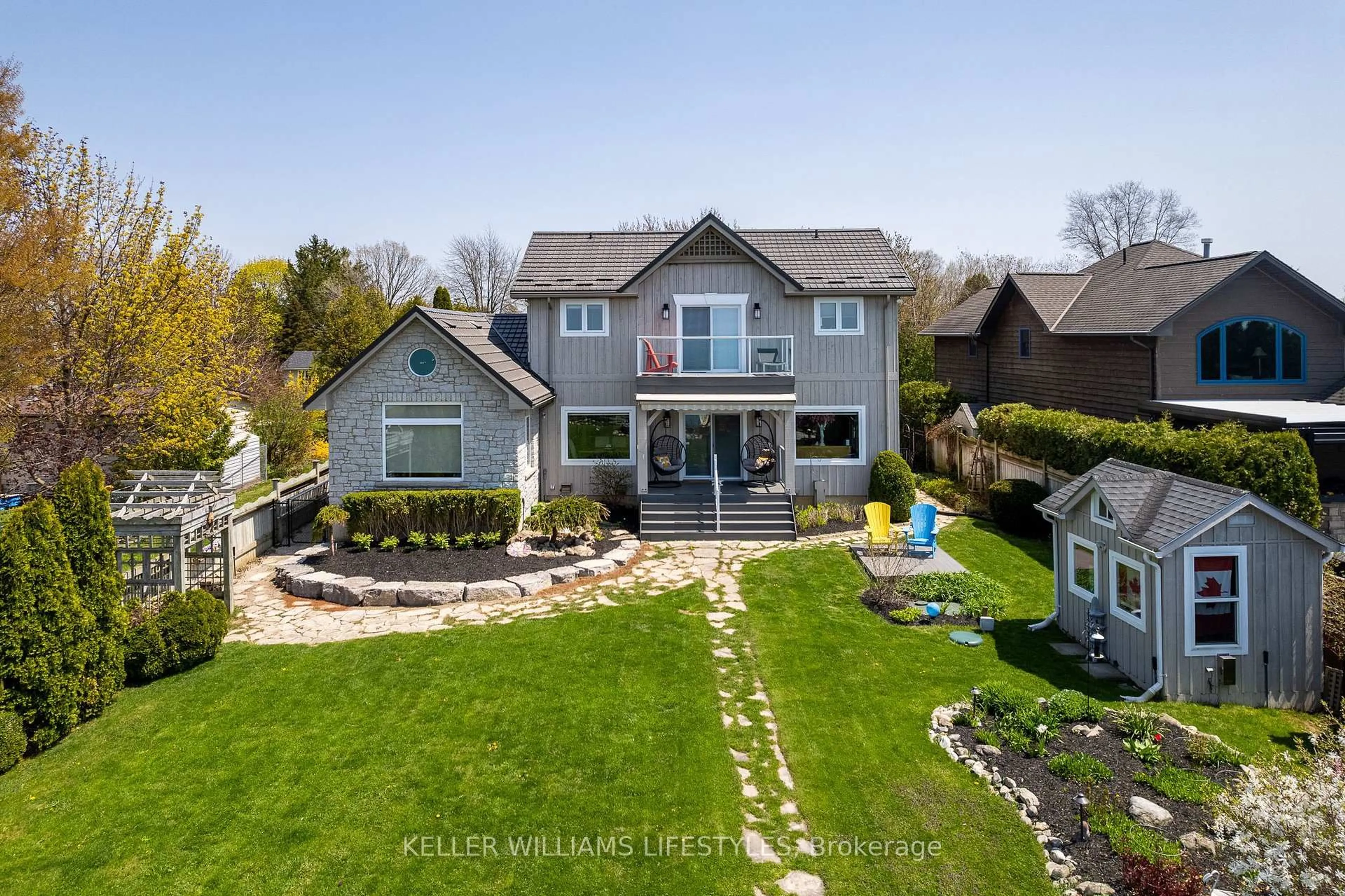 A pic from outside/outdoor area/front of a property/back of a property/a pic from drone, water/lake/river/ocean view for 73853 DURAND Ave, Bluewater Ontario N0M 2T0