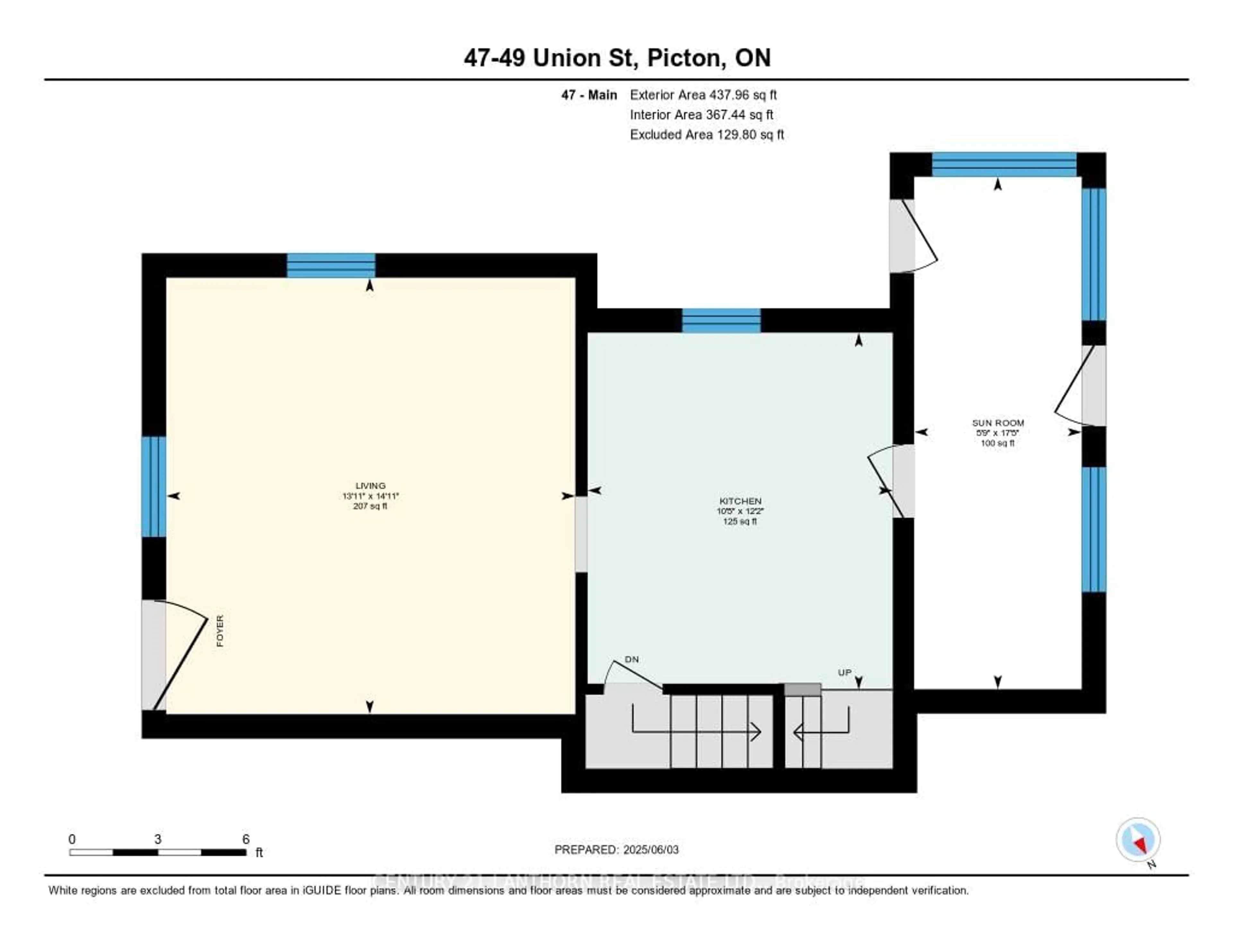 Floor plan for 47-49 Union St, Prince Edward County Ontario K0K 2T0