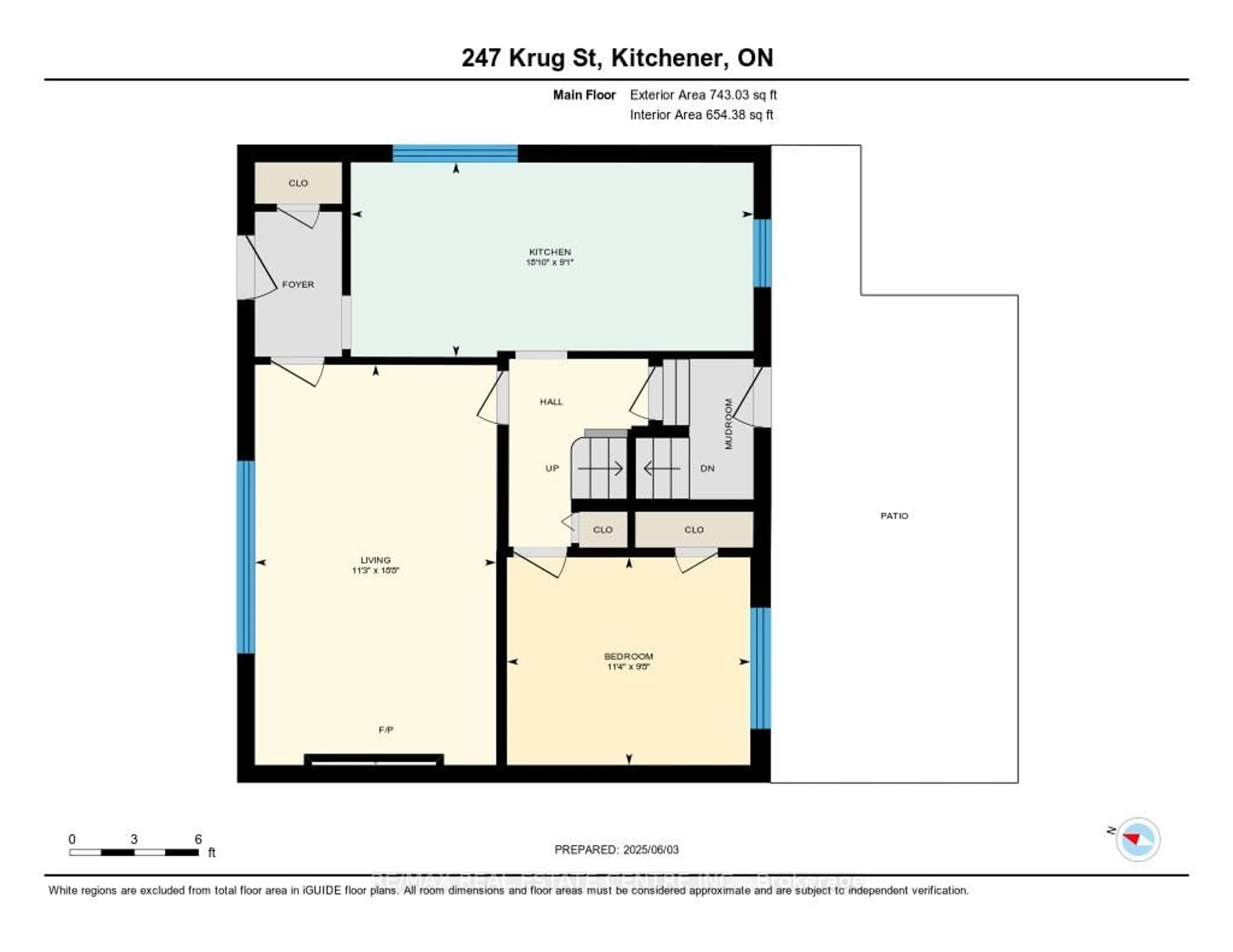 Floor plan for 247 Krug St, Kitchener Ontario N2H 2Y5