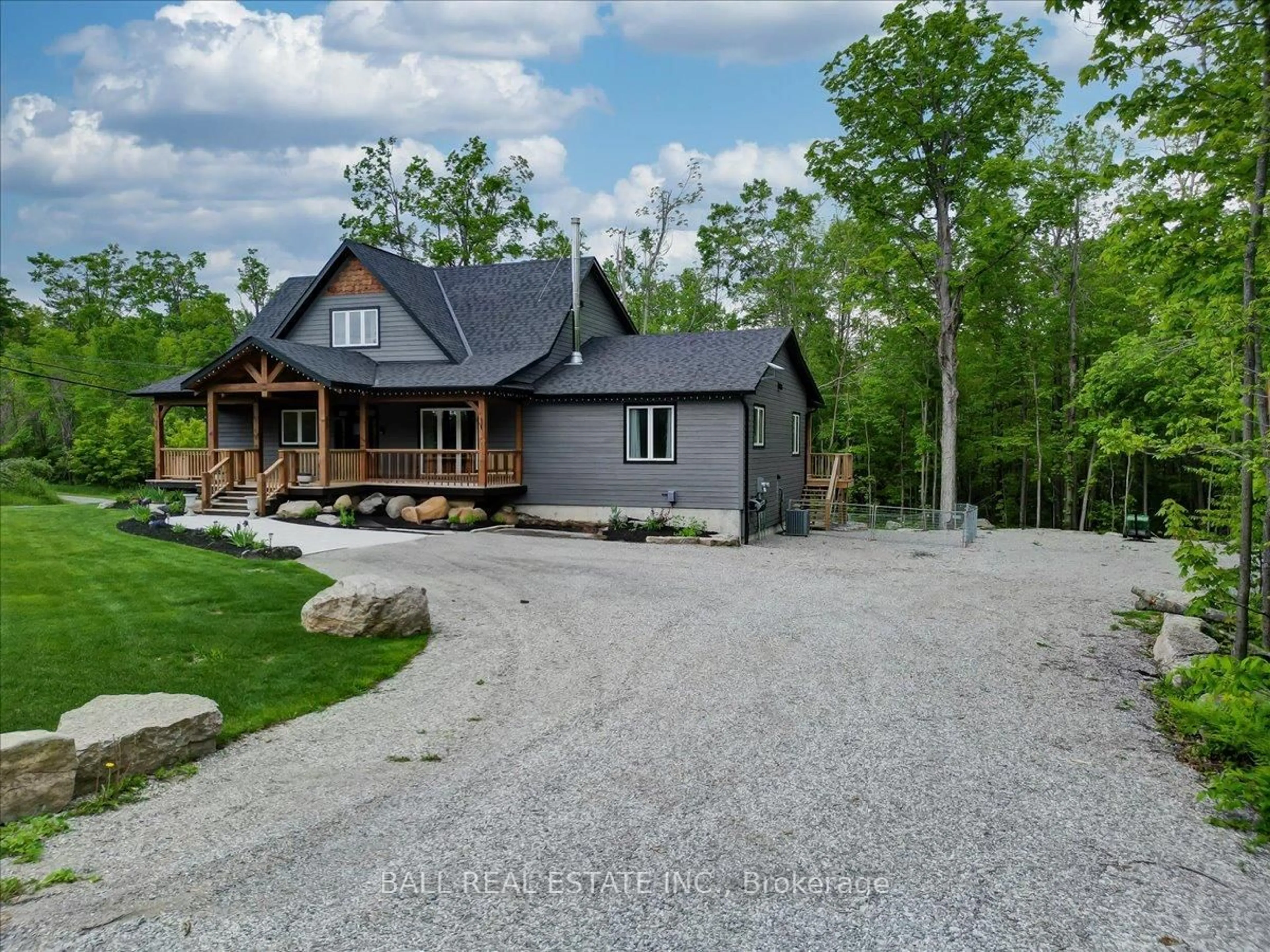 A pic from outside/outdoor area/front of a property/back of a property/a pic from drone, unknown for 18 Six Foot Bay Rd, Trent Lakes Ontario K0L 1J0