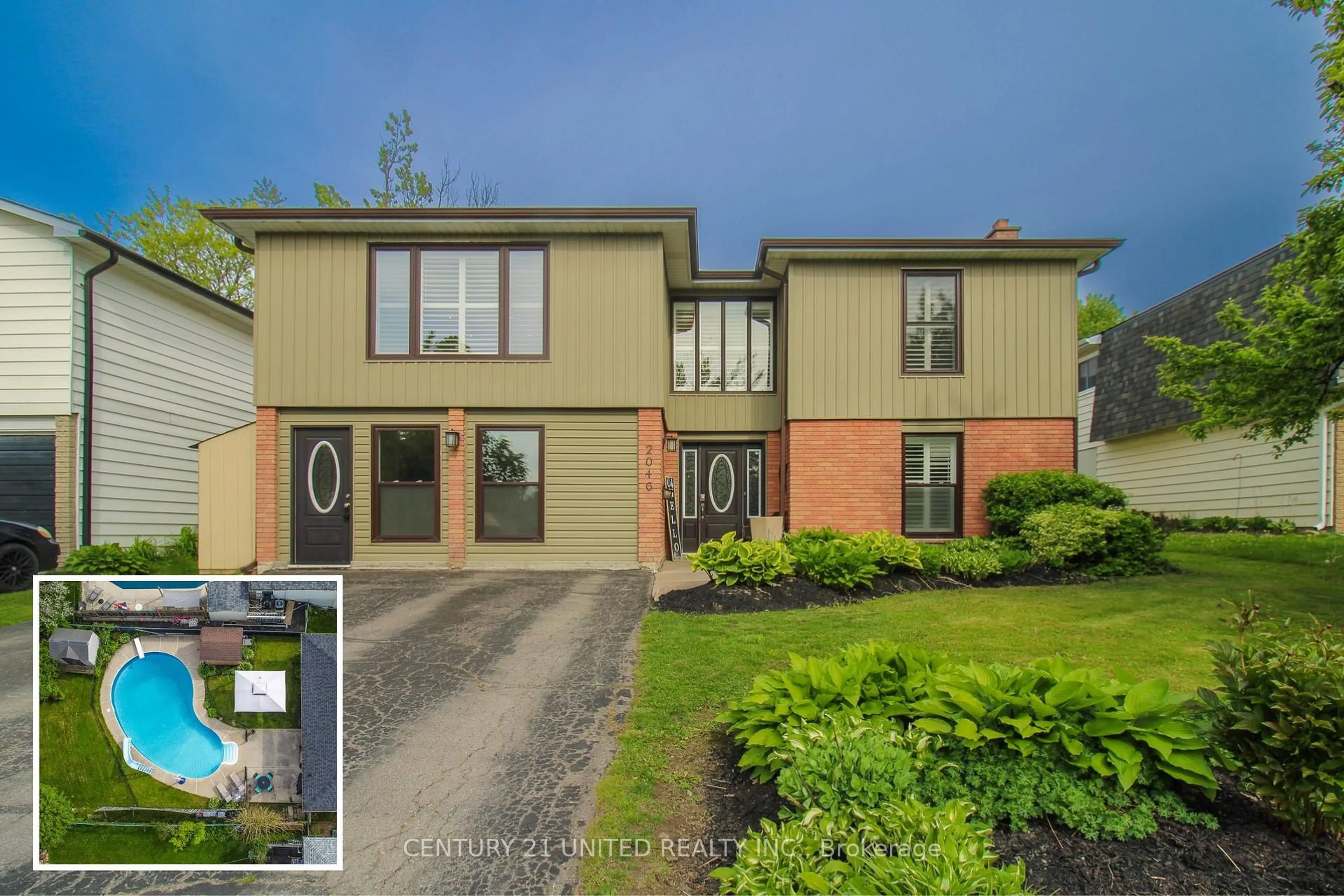A pic from outside/outdoor area/front of a property/back of a property/a pic from drone, street for 2046 Meadowview Rd, Peterborough East Ontario K9L 1S4