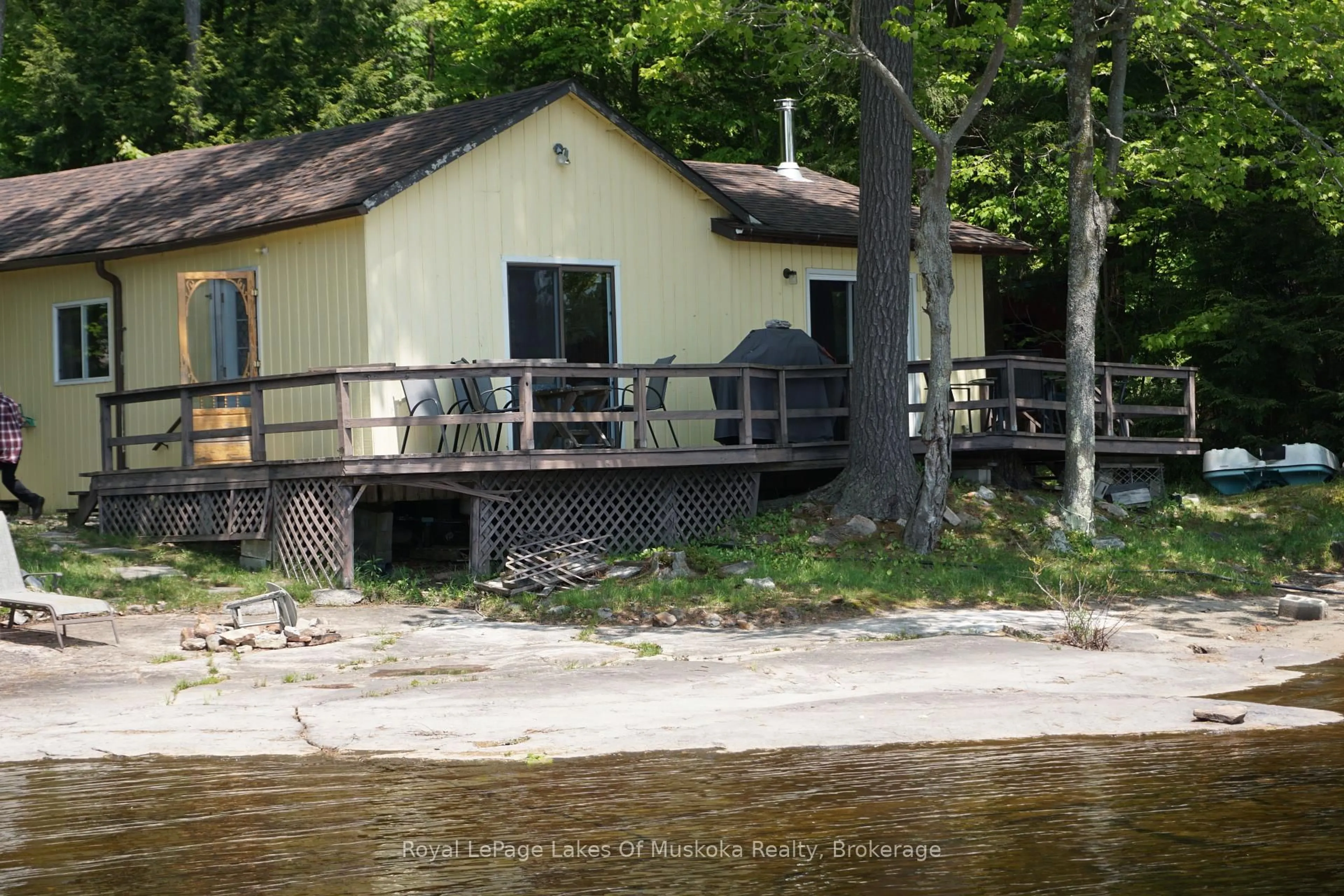 Patio, water/lake/river/ocean view for 68 Bear Lake Rd, Georgian Bay Ontario P0C 1H0