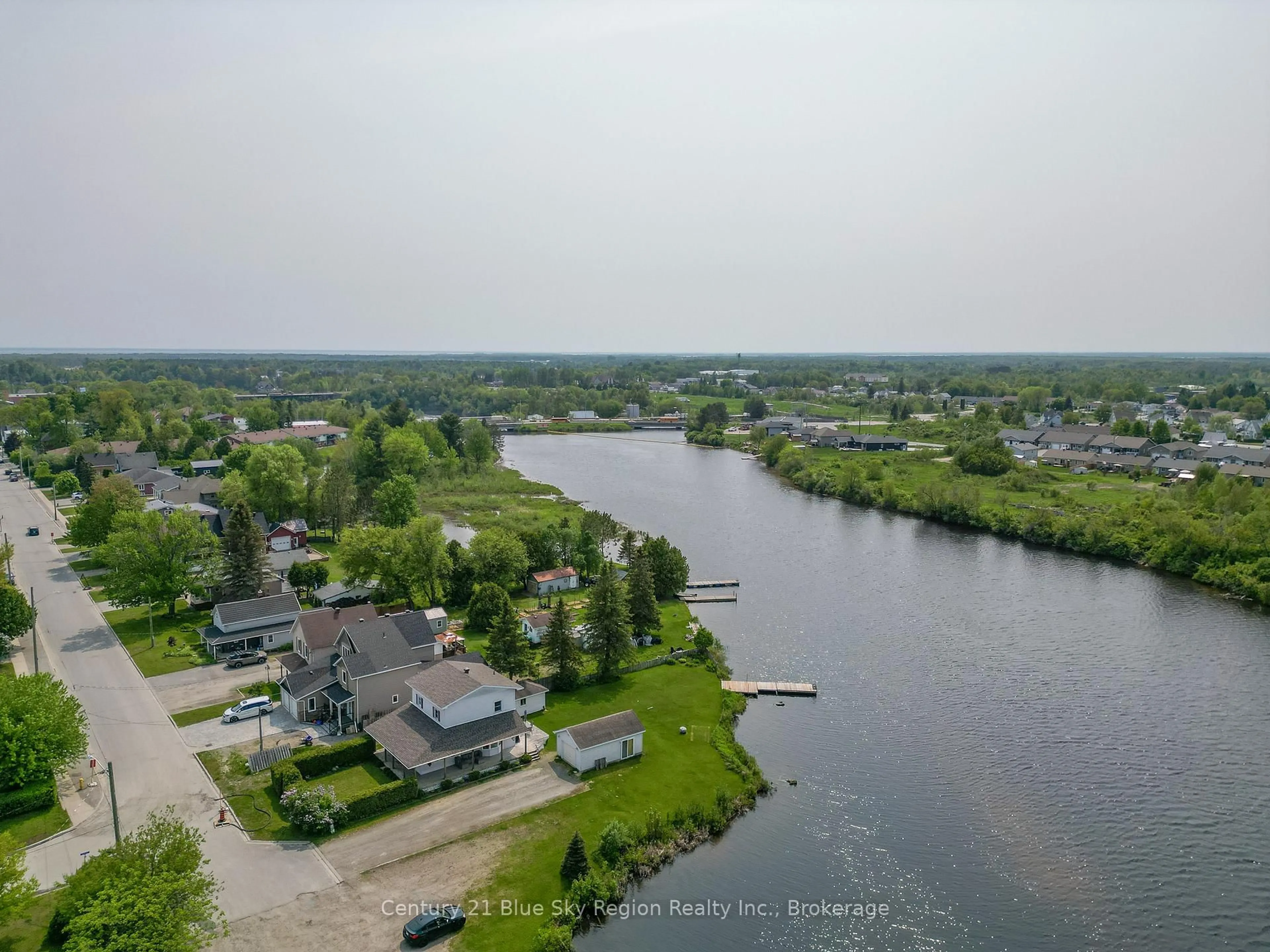 A pic from outside/outdoor area/front of a property/back of a property/a pic from drone, water/lake/river/ocean view for 87 Holditch St, West Nipissing Ontario P2B 1S3