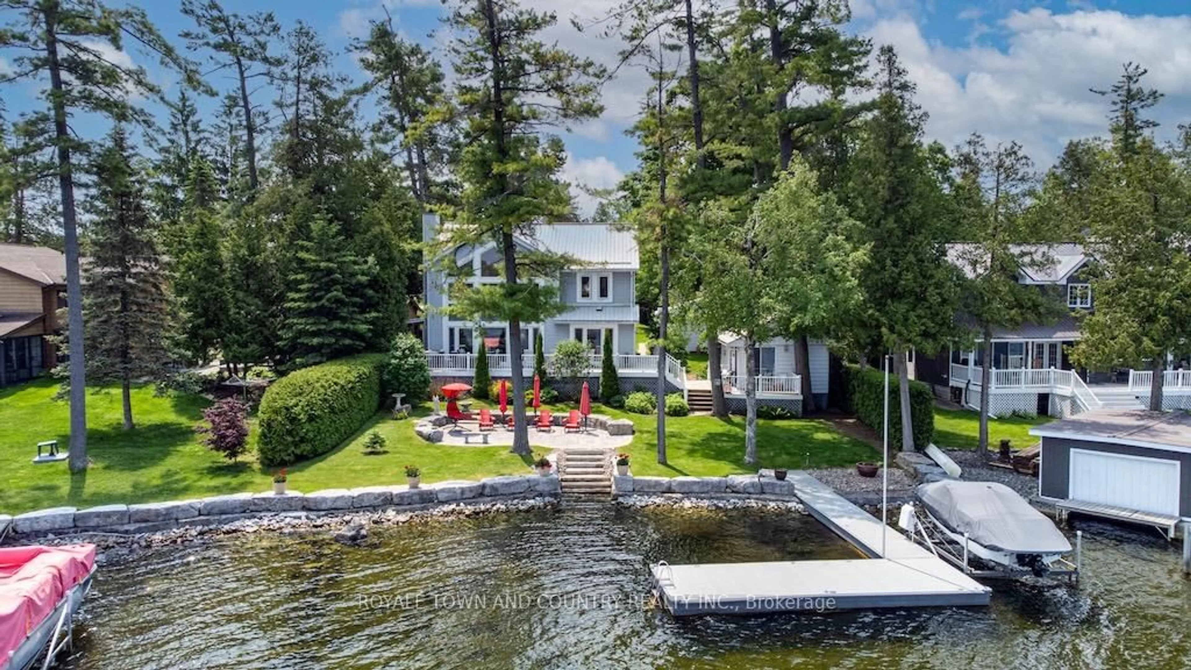 A pic from outside/outdoor area/front of a property/back of a property/a pic from drone, water/lake/river/ocean view for 24 Goodman Rd, Kawartha Lakes Ontario K0M 1N0