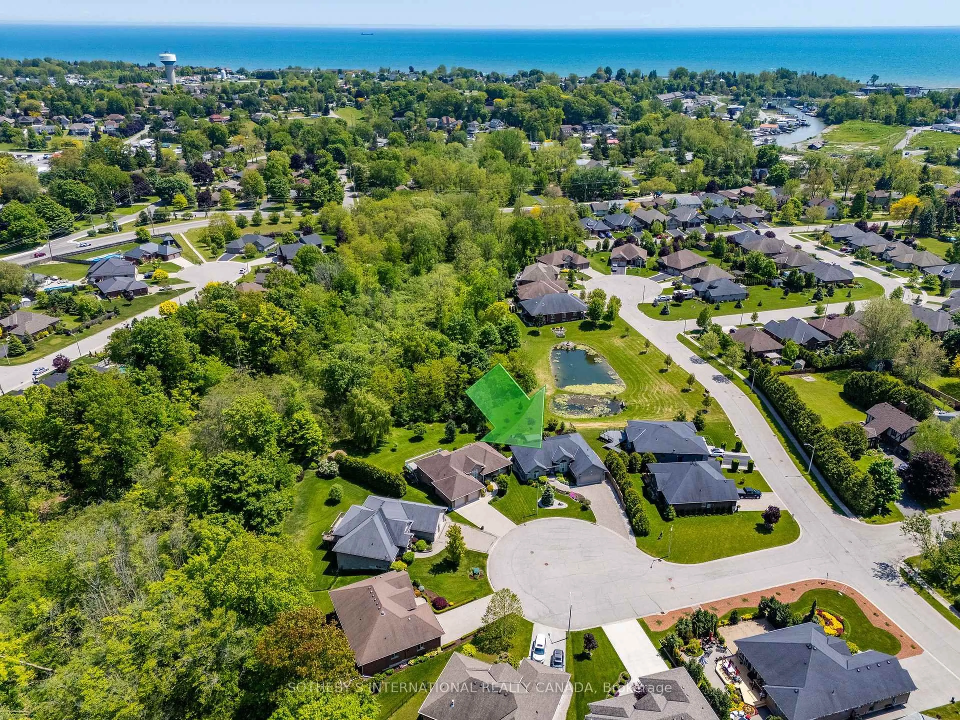A pic from outside/outdoor area/front of a property/back of a property/a pic from drone, water/lake/river/ocean view for 25 Birch Ave, Norfolk Ontario N0A 1N6