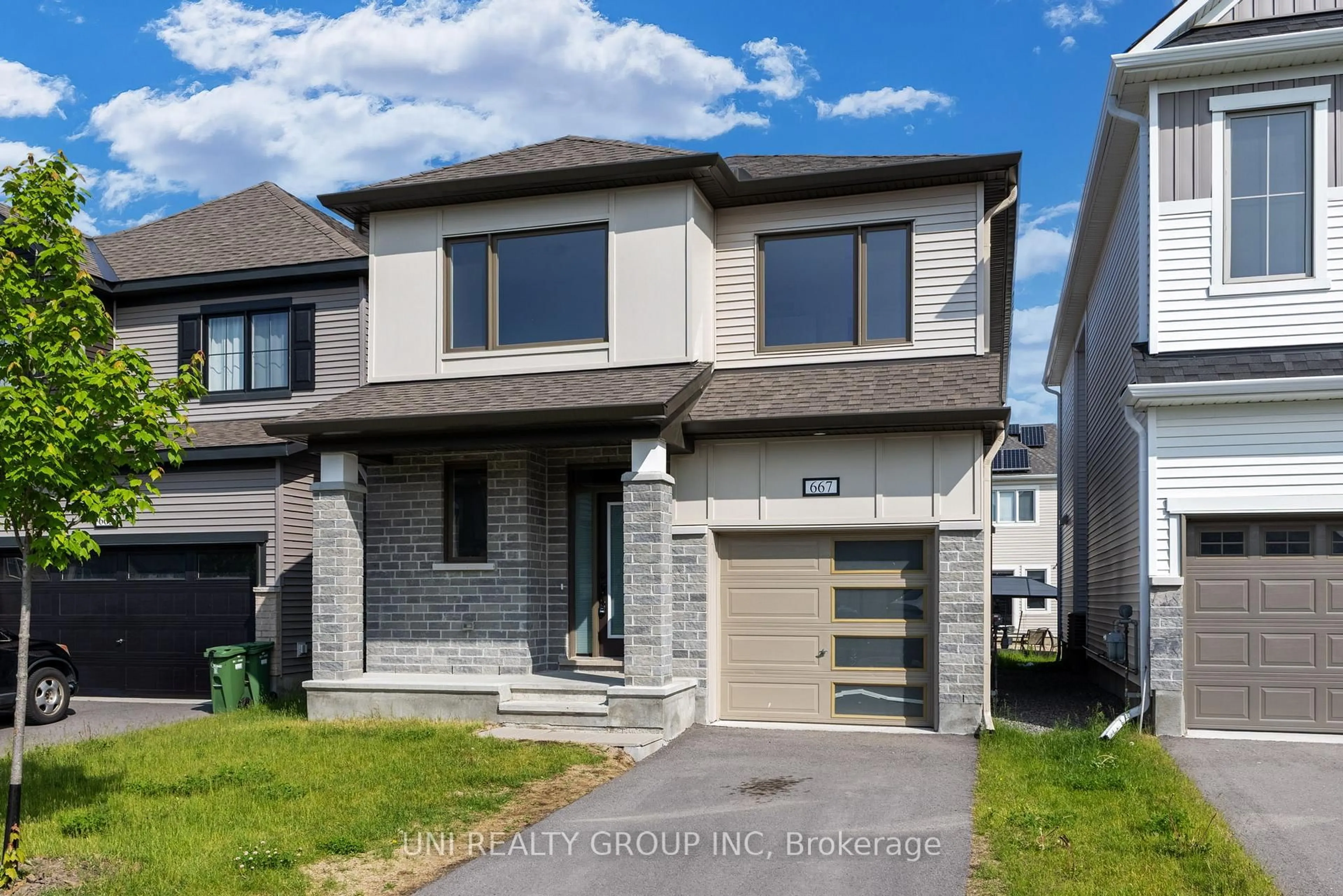 Home with brick exterior material, street for 667 Rye Grass Way, Ottawa Ontario K2J 6Z8