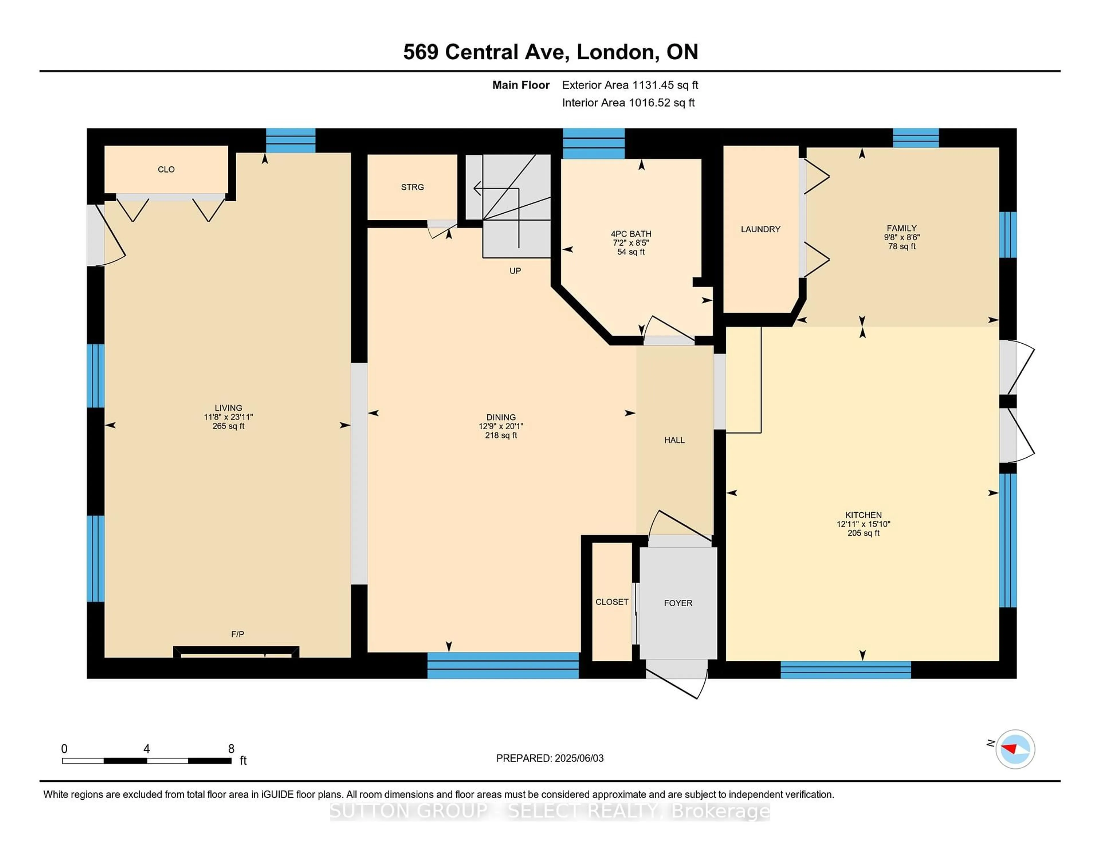 Floor plan for 569 Central Ave, London East Ontario N6B 2G5