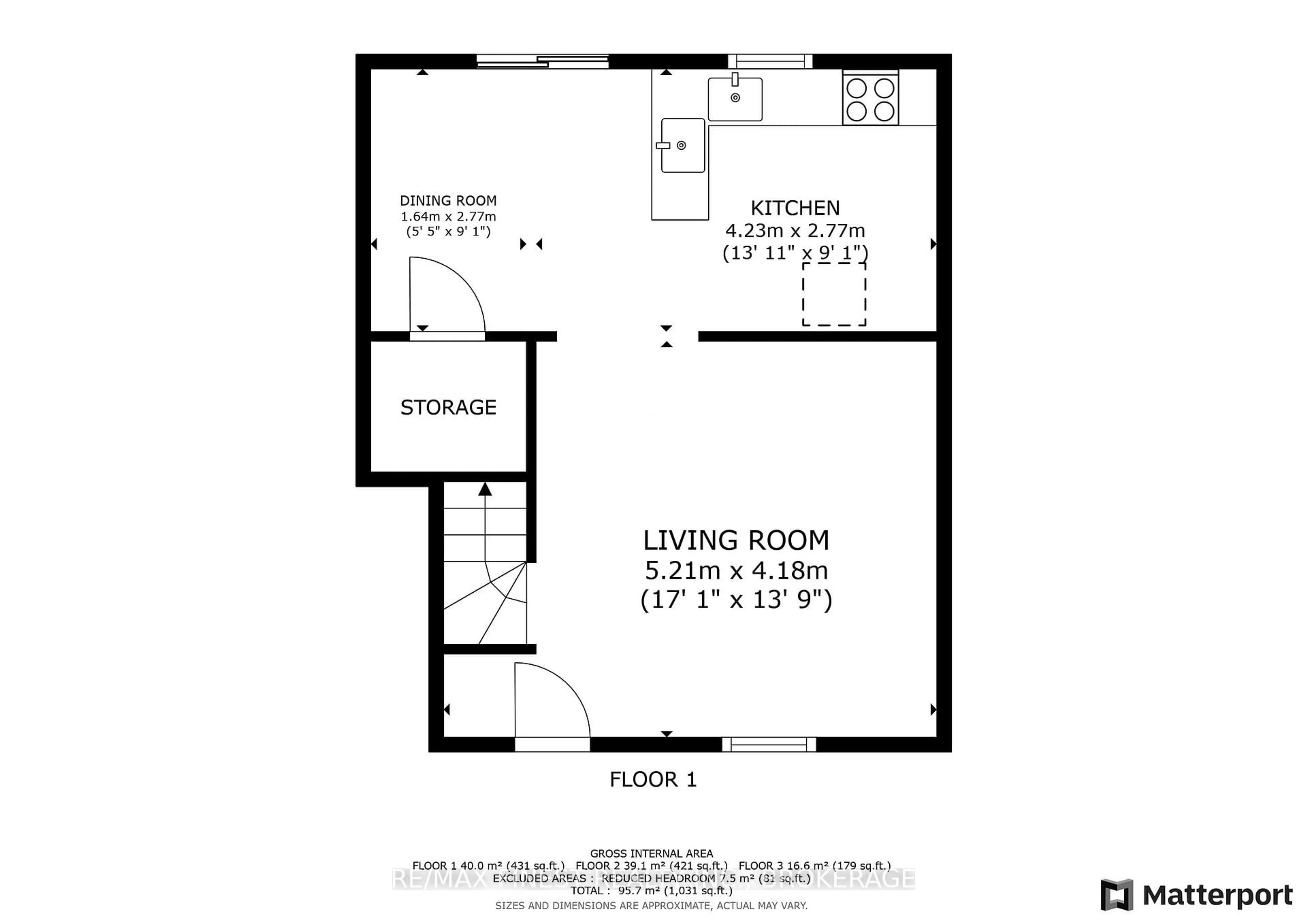 Floor plan for 70 Yonge St, Kingston Ontario K7M 1E5