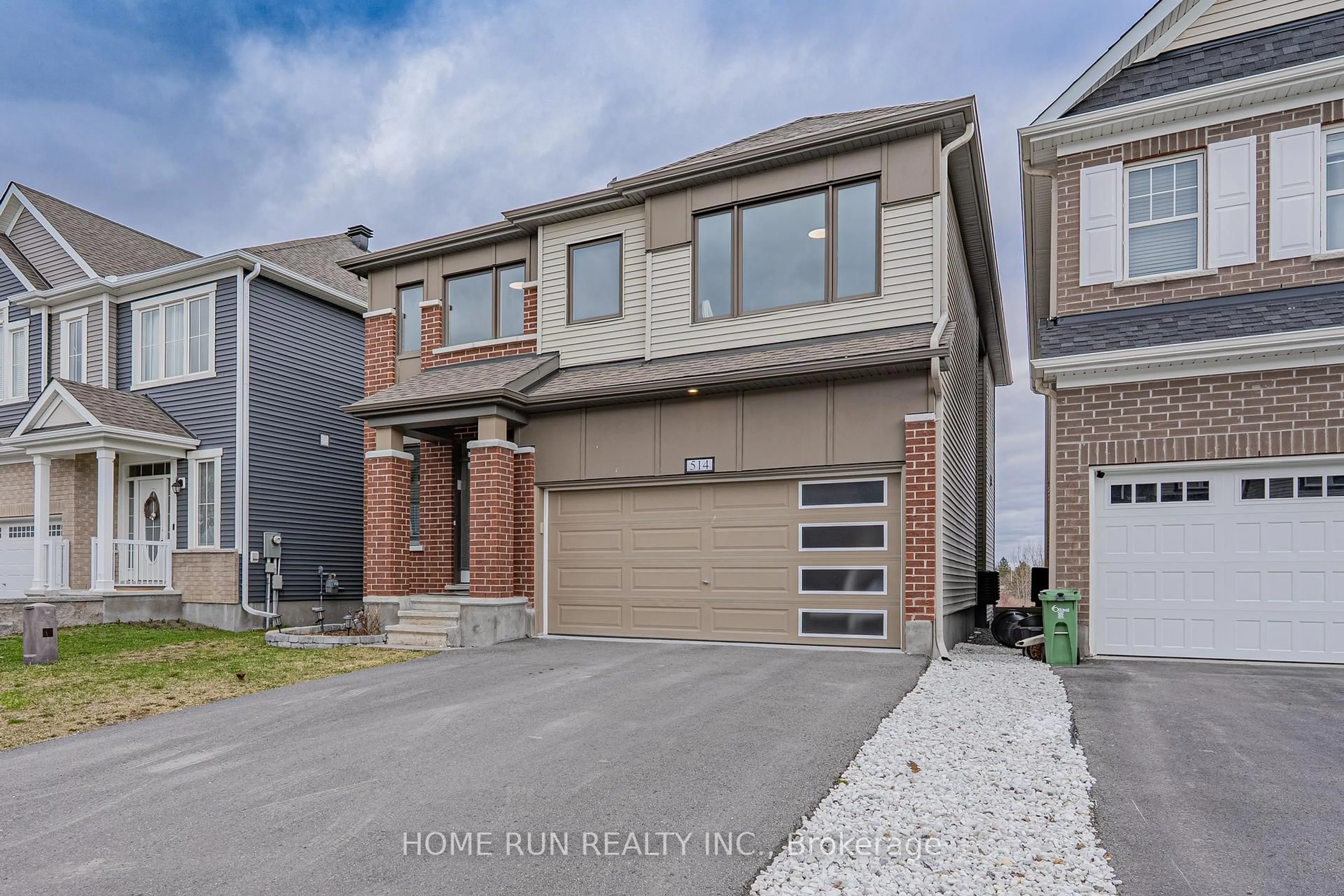 Home with brick exterior material, street for 514 Nordmann Fir Crt, Ottawa Ontario K2V 0N5