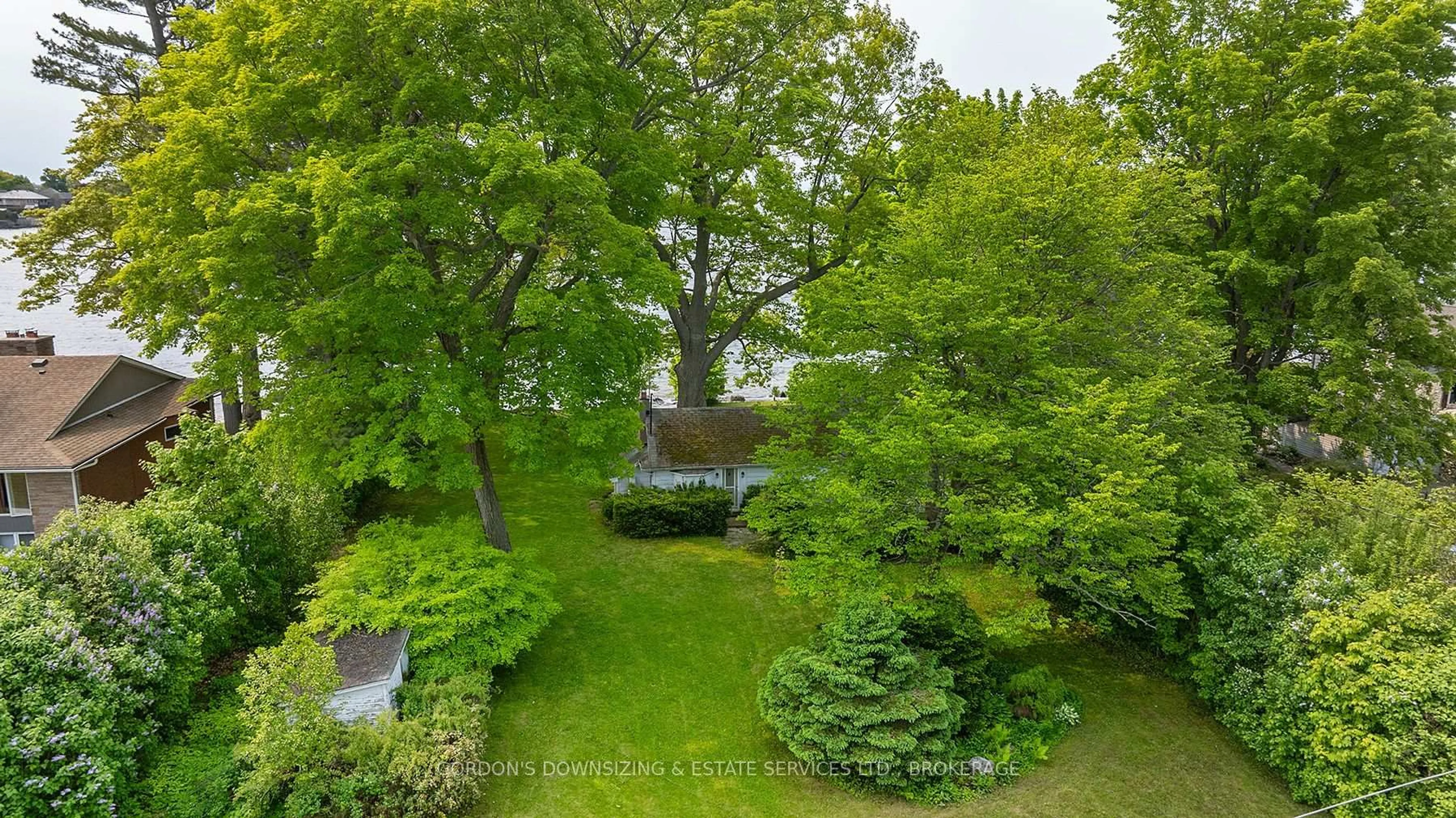 A pic from outside/outdoor area/front of a property/back of a property/a pic from drone, forest/trees view for 10 Lakeshore Blvd, Kingston Ontario K7M 4J6