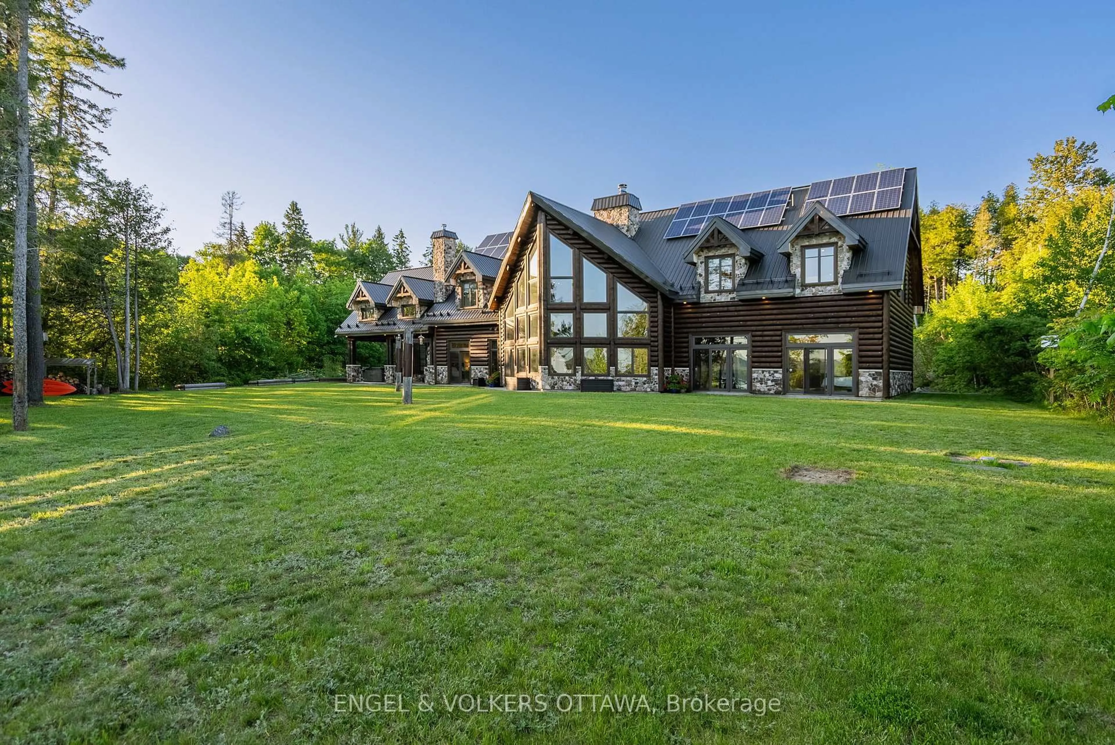 A pic from outside/outdoor area/front of a property/back of a property/a pic from drone, mountain view for 159 Bluff Point Rd, Calabogie Ontario K0J 1H0