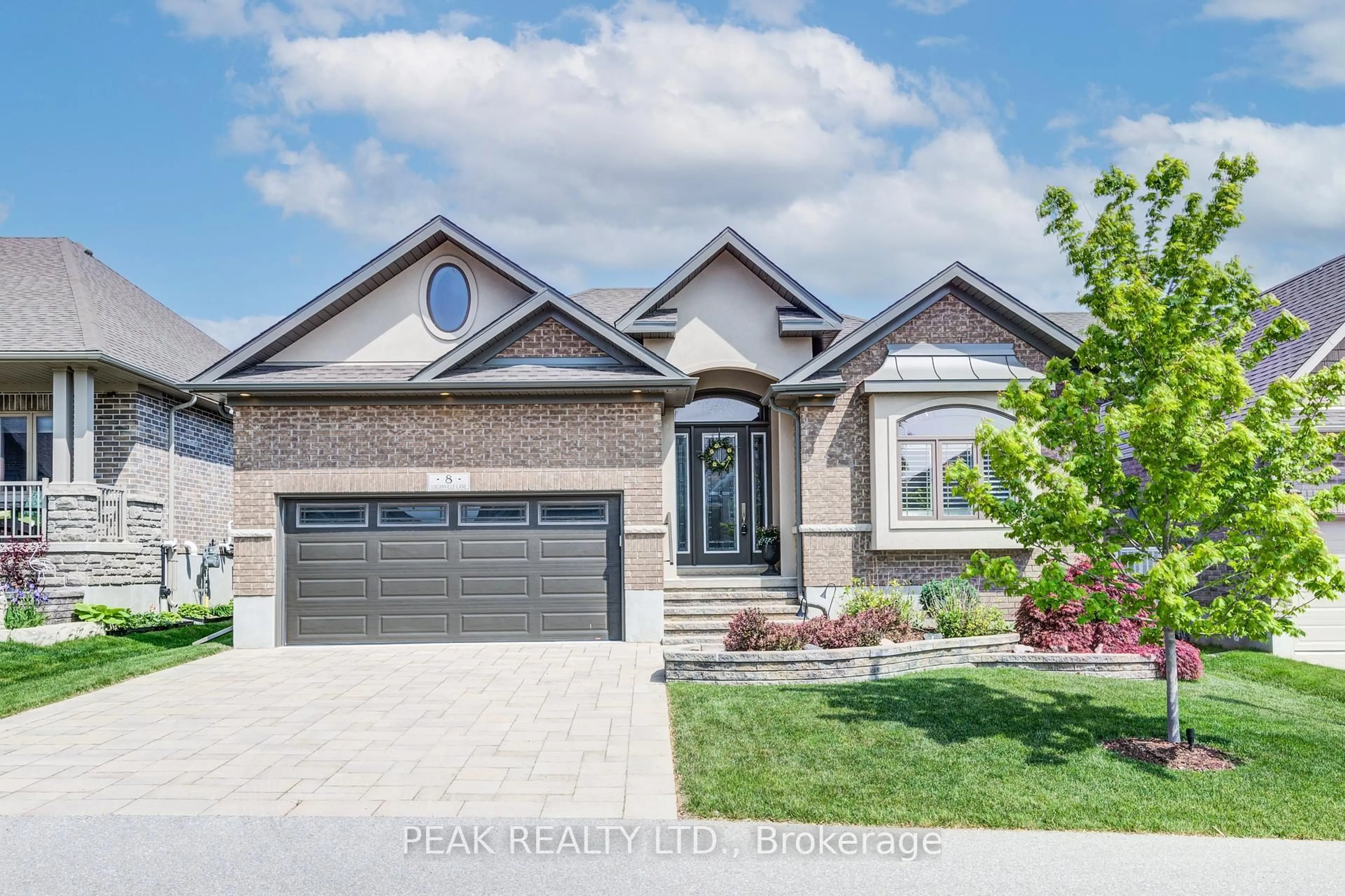 Home with brick exterior material, street for 8 Loganville Lane, Wilmot Ontario N3A 0G2