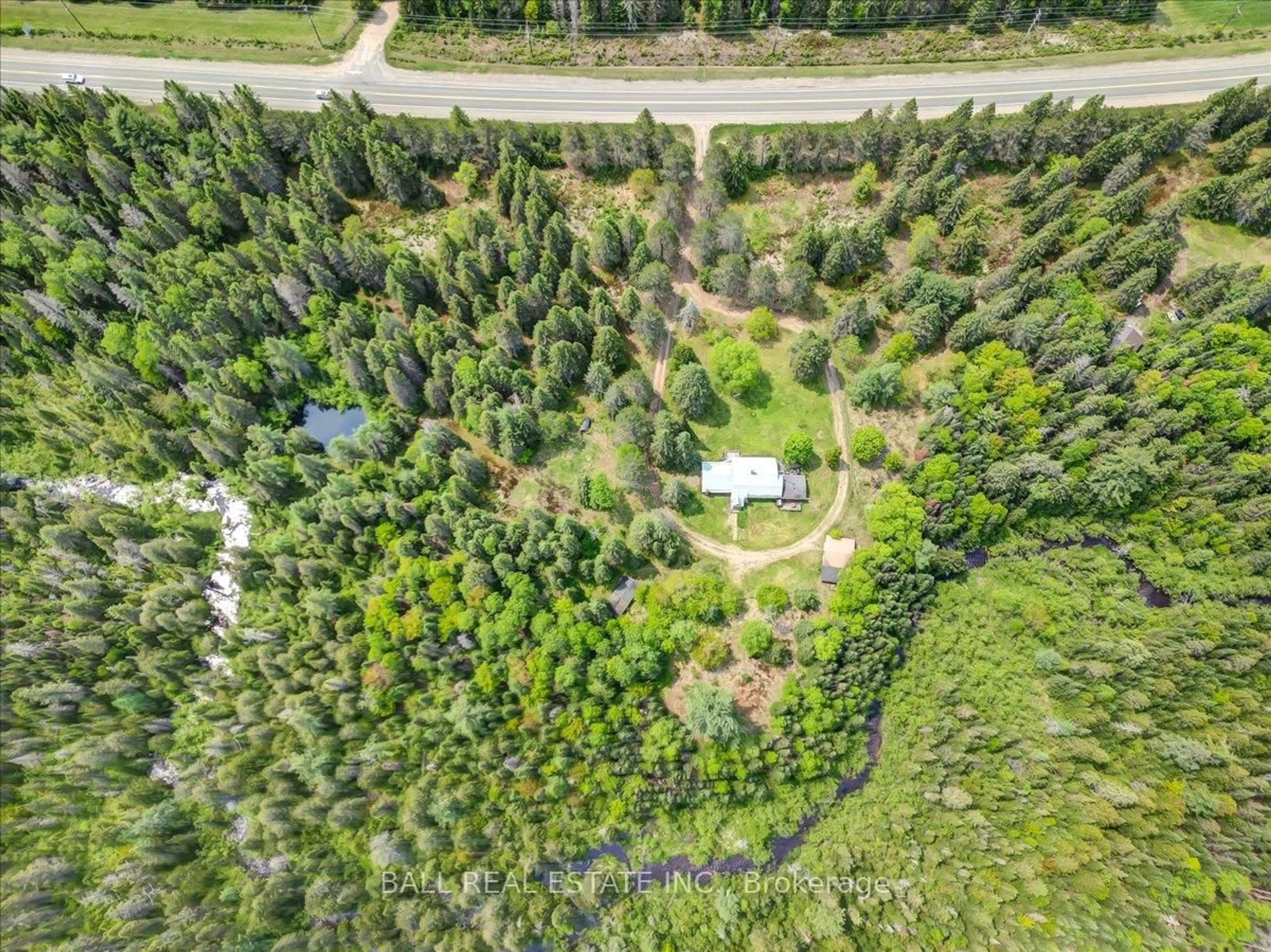 A pic from outside/outdoor area/front of a property/back of a property/a pic from drone, forest/trees view for 31104 Highway 62 North, Bancroft Ontario K0L 1C0