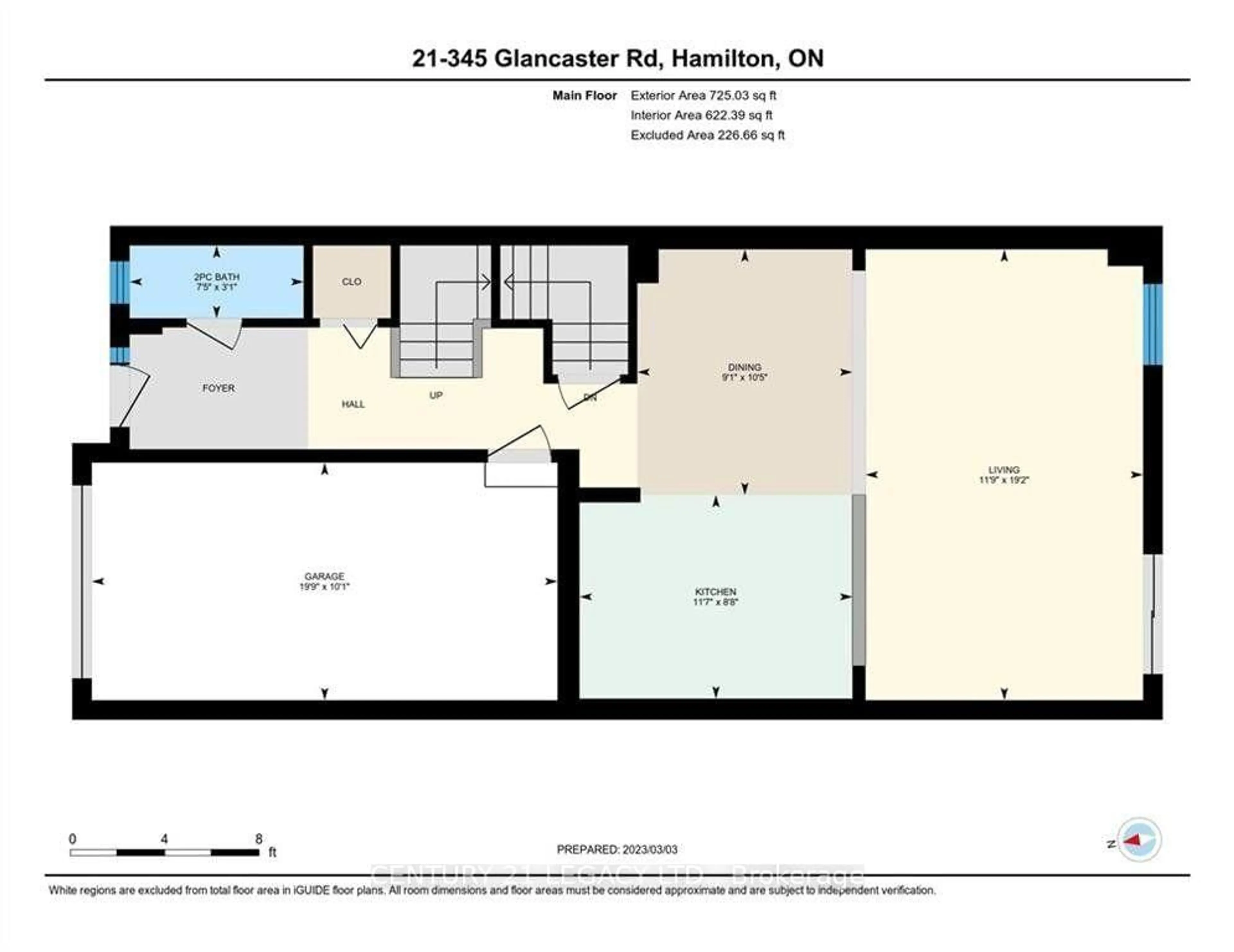 Floor plan for 345 Glancaster Rd #21, Hamilton Ontario L9G 3K9