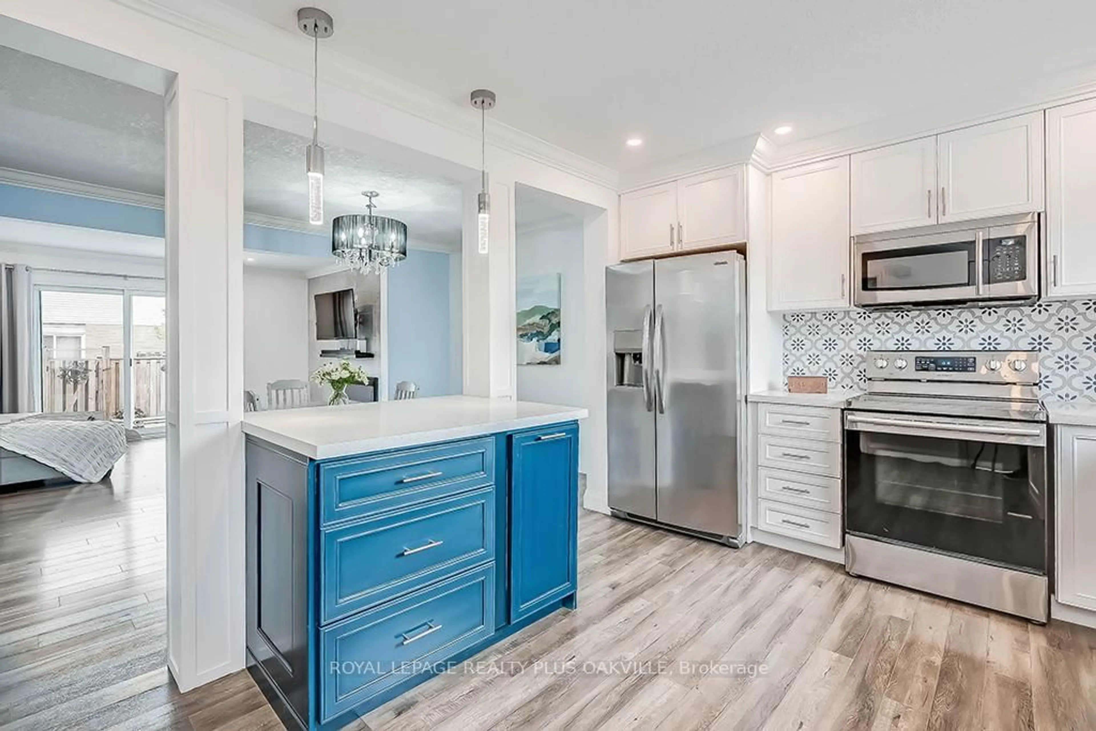 Open concept kitchen, ceramic/tile floor for 1358 Upper Gage Ave #2, Hamilton Ontario L8W 1N2