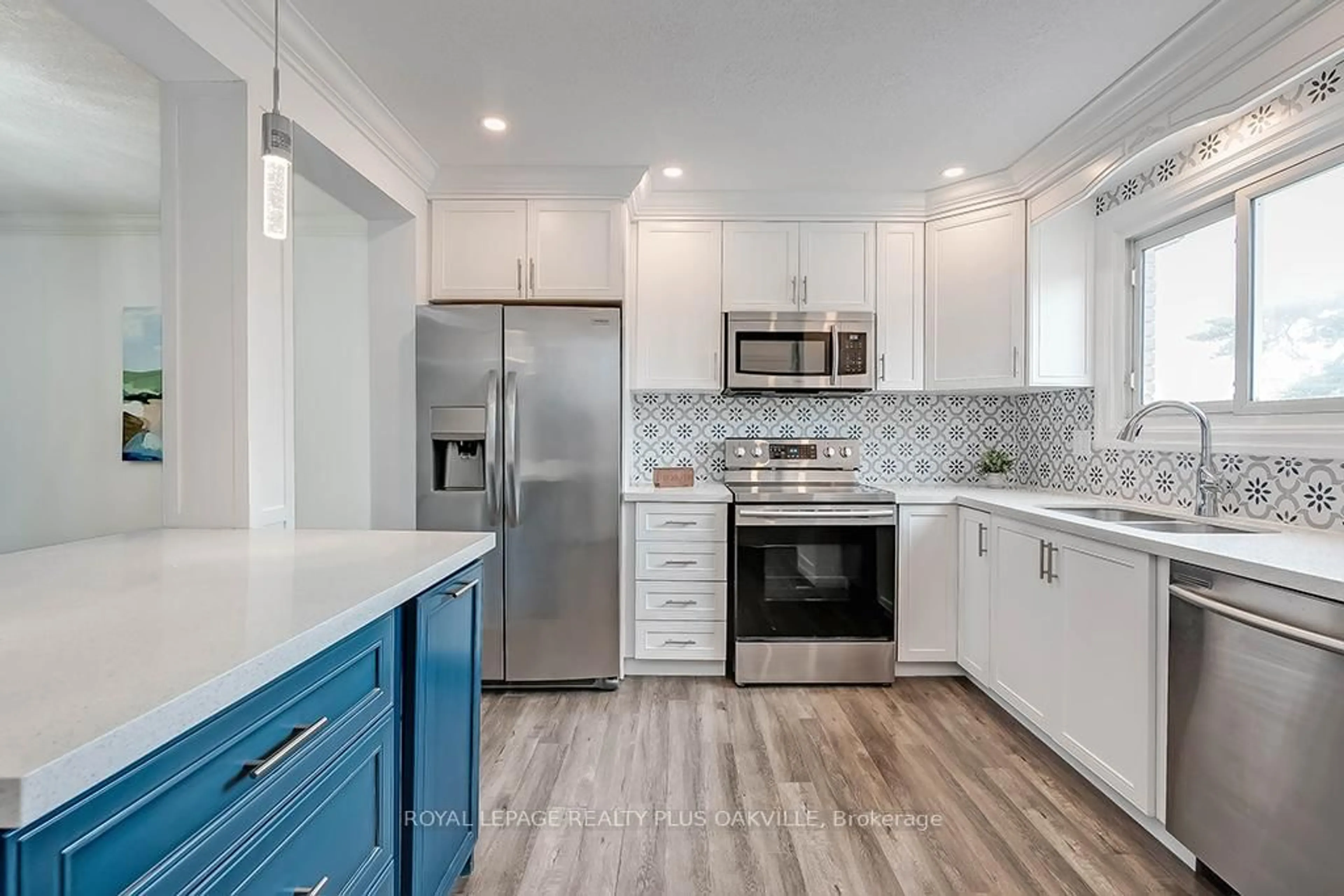 Open concept kitchen, ceramic/tile floor for 1358 Upper Gage Ave #2, Hamilton Ontario L8W 1N2