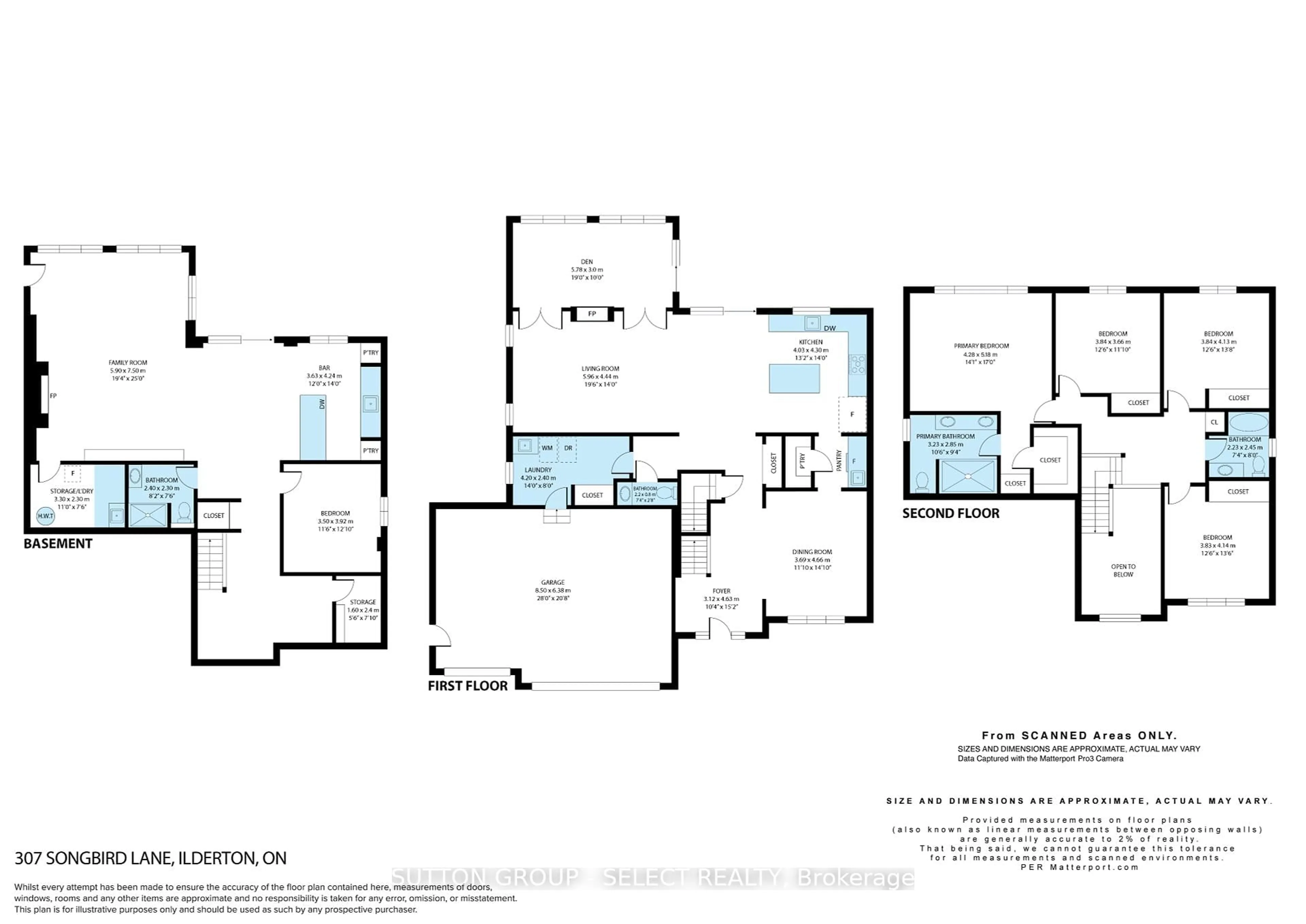 Floor plan for 307 Songbird Lane, Middlesex Centre Ontario N0M 2A0