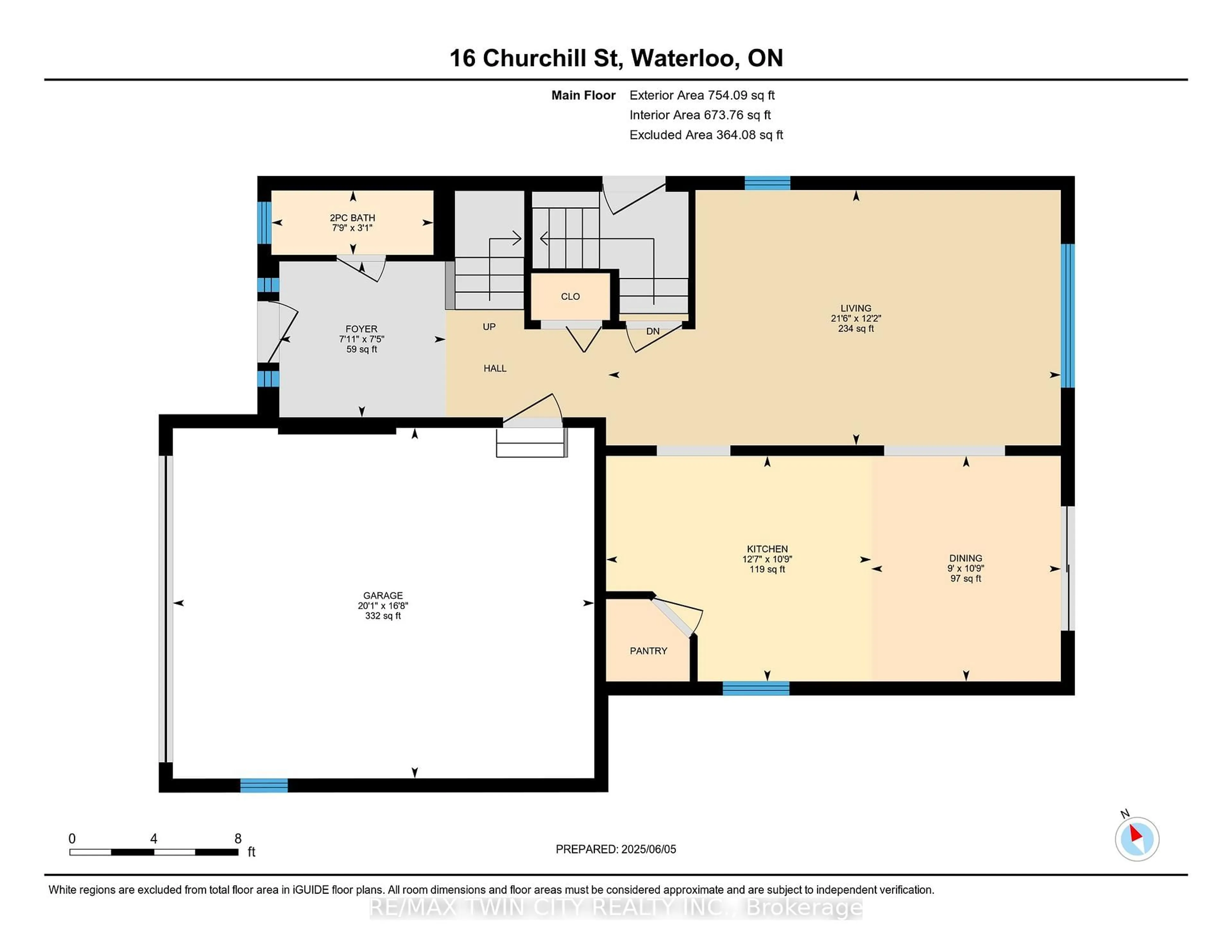 Floor plan for 16 Churchill St, Waterloo Ontario N2L 2X2