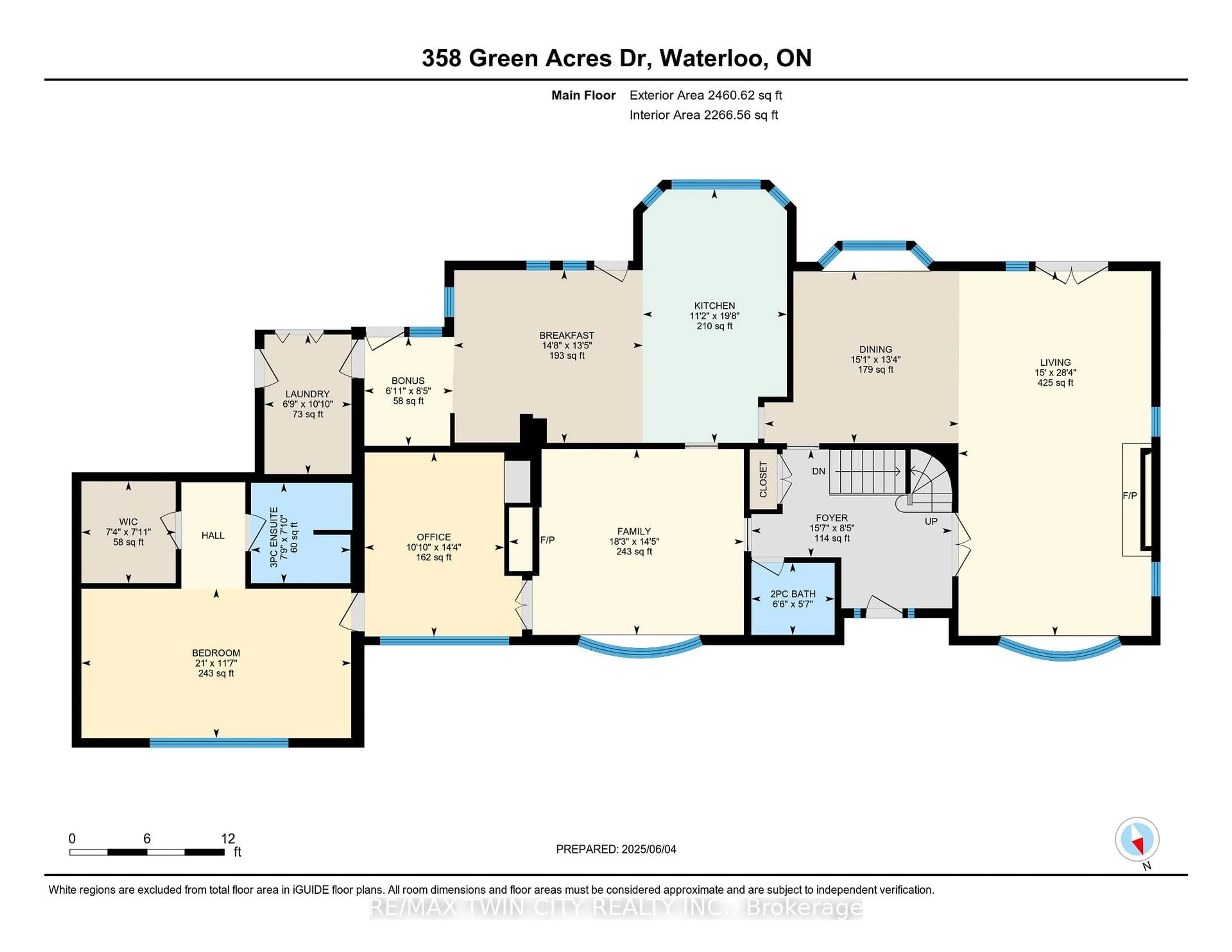 Floor plan for 358 Green Acres Dr, Waterloo Ontario N2K 1Z1
