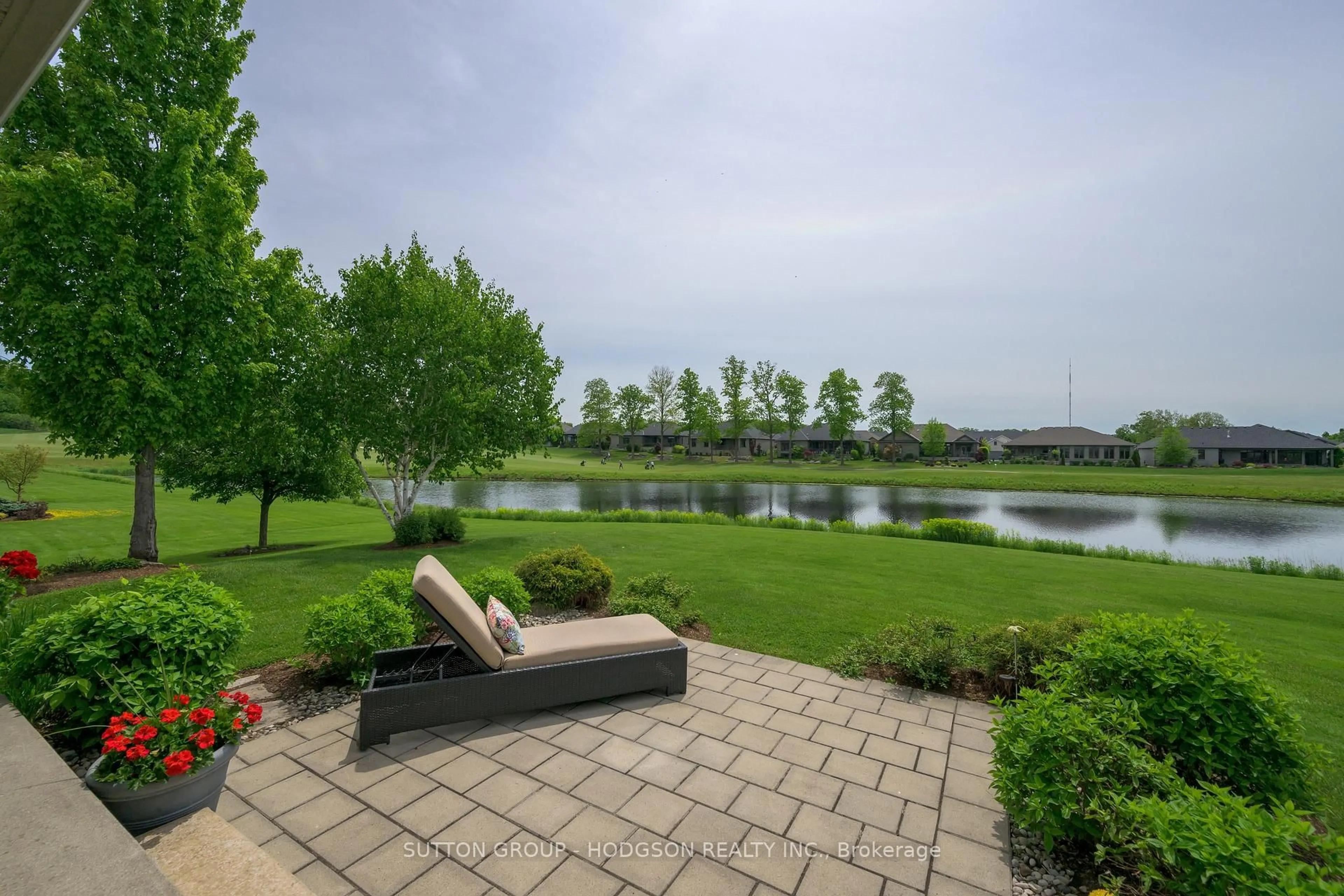 Patio, water/lake/river/ocean view for 1024 Sandy Somerville Dr, London South Ontario N6K 5R1