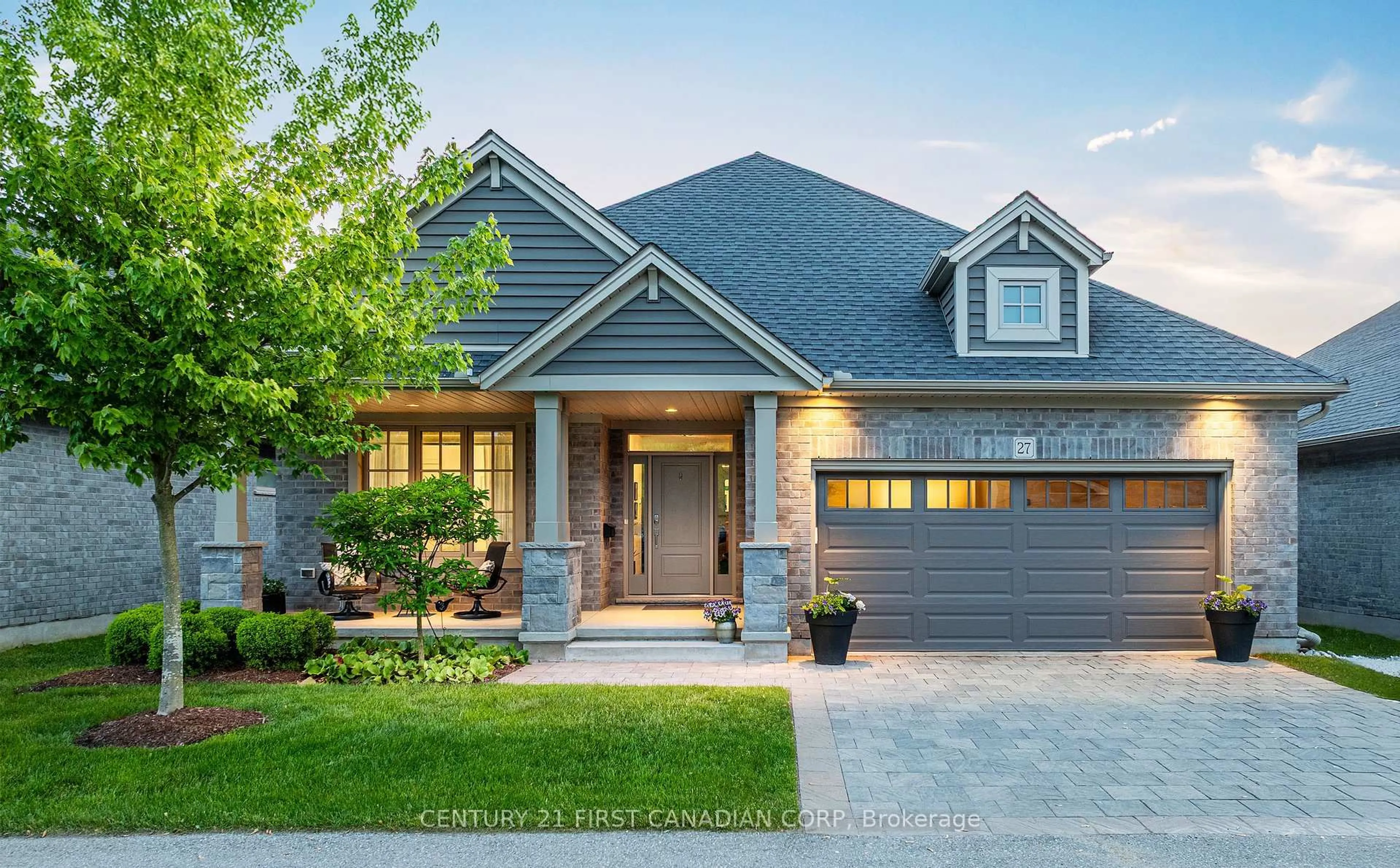 Home with brick exterior material, street for 234 Peach Tree Blvd #27, St. Thomas Ontario N5R 0G8