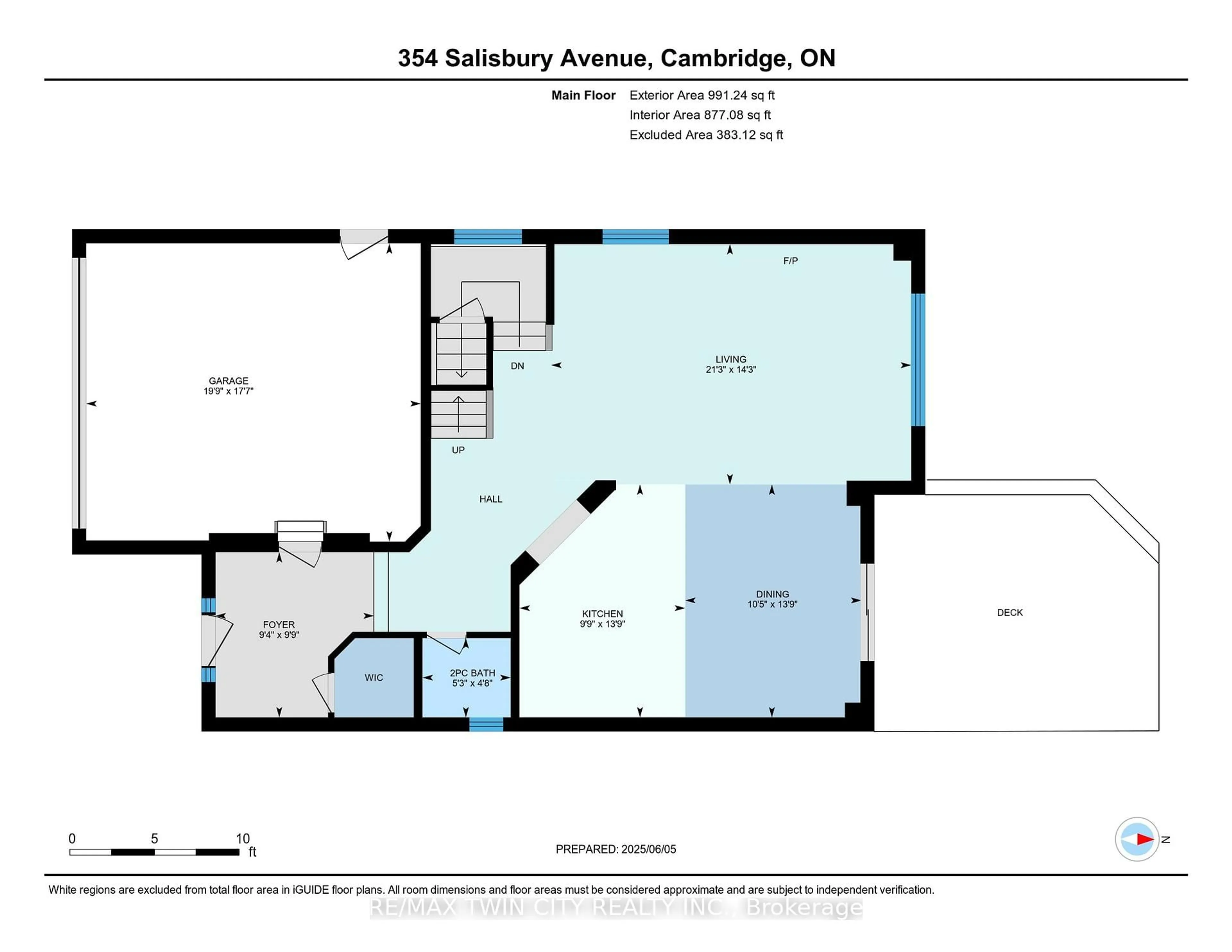 Floor plan for 354 Salisbury Ave, Cambridge Ontario N1S 0A2