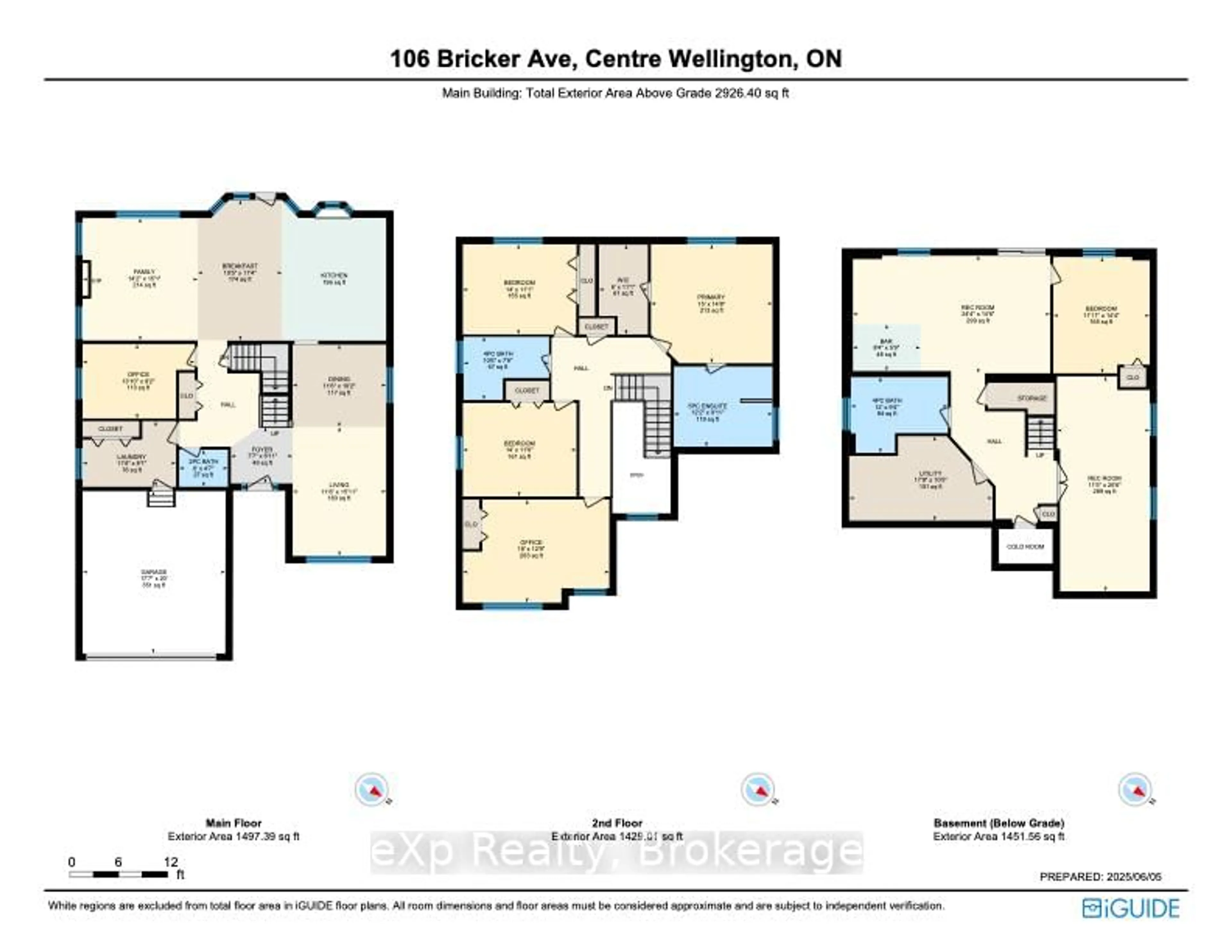 Floor plan for 106 Bricker Ave, Centre Wellington Ontario N0B 1S0