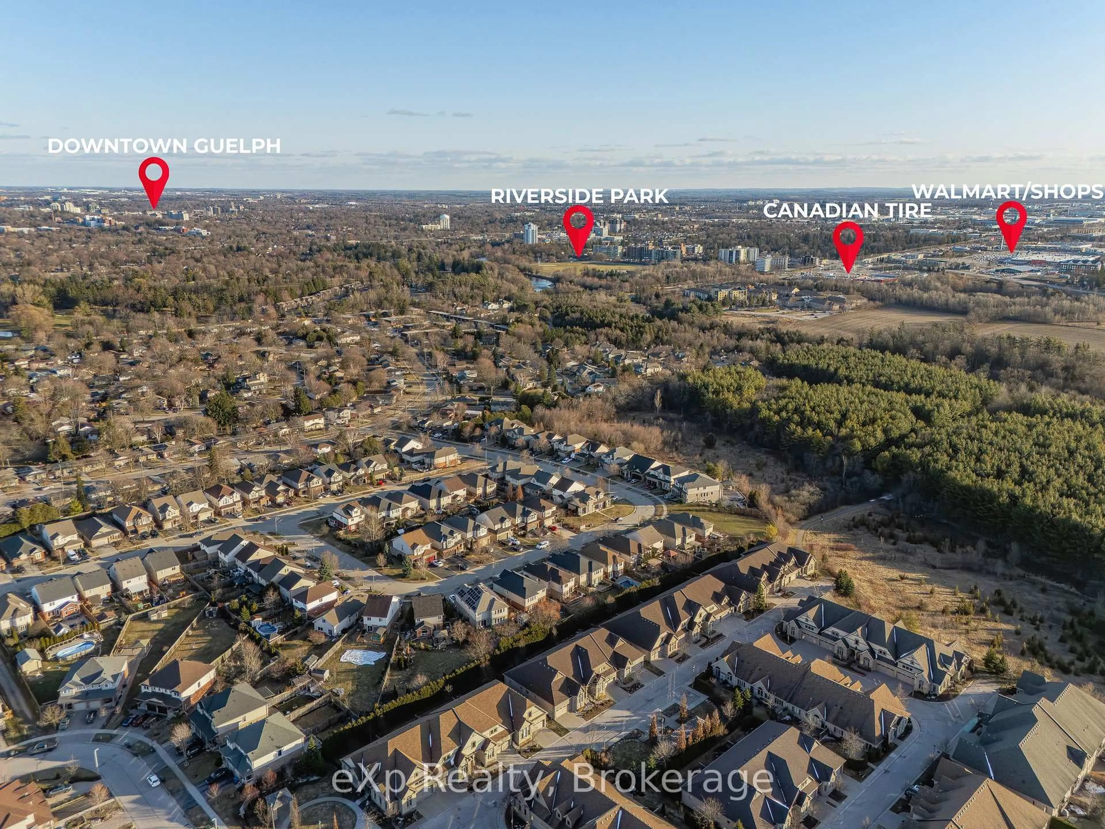 A pic from outside/outdoor area/front of a property/back of a property/a pic from drone, unknown for 19 Simmonds Dr #5, Guelph Ontario N1E 0H4
