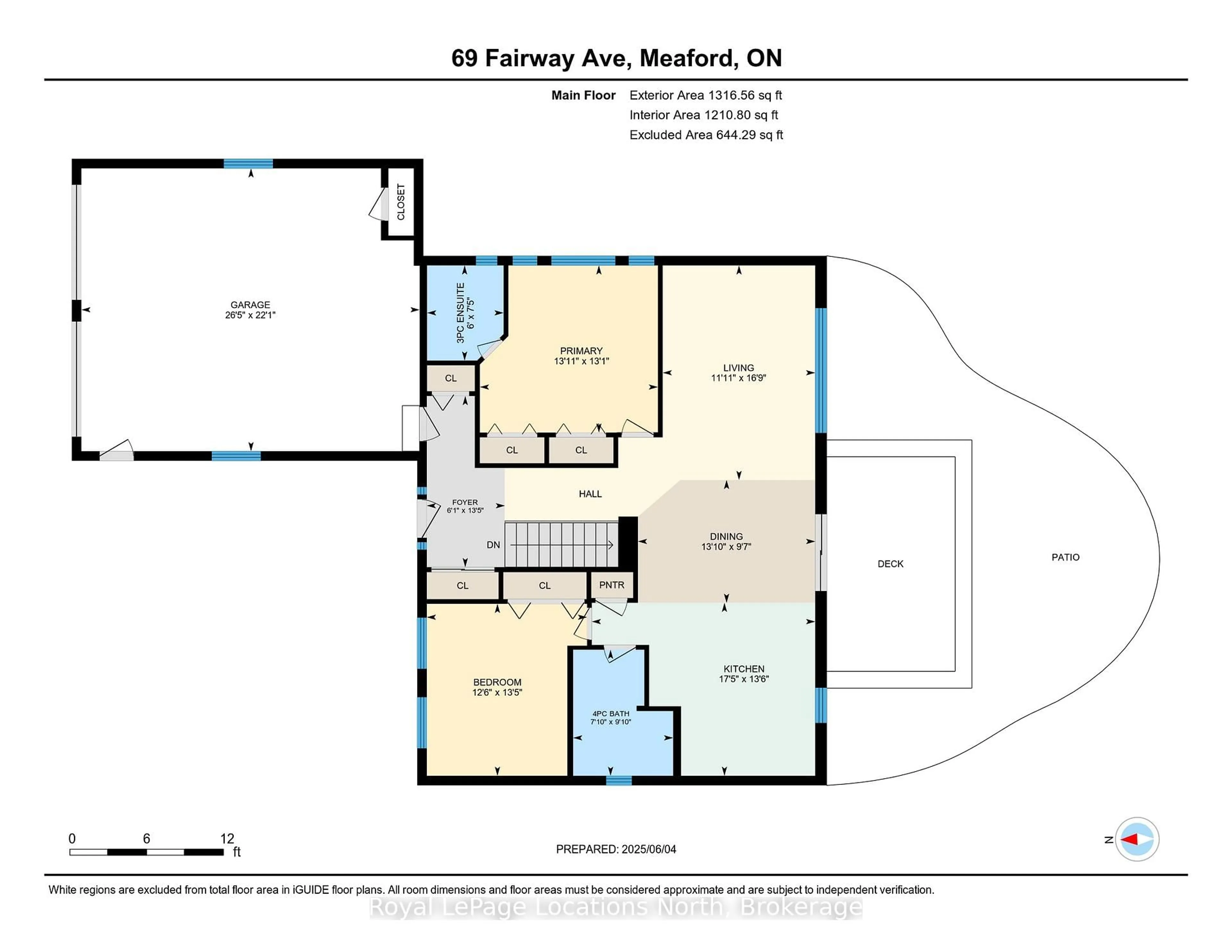 Floor plan for 69 Fairway Ave, Meaford Ontario N4L 1X8