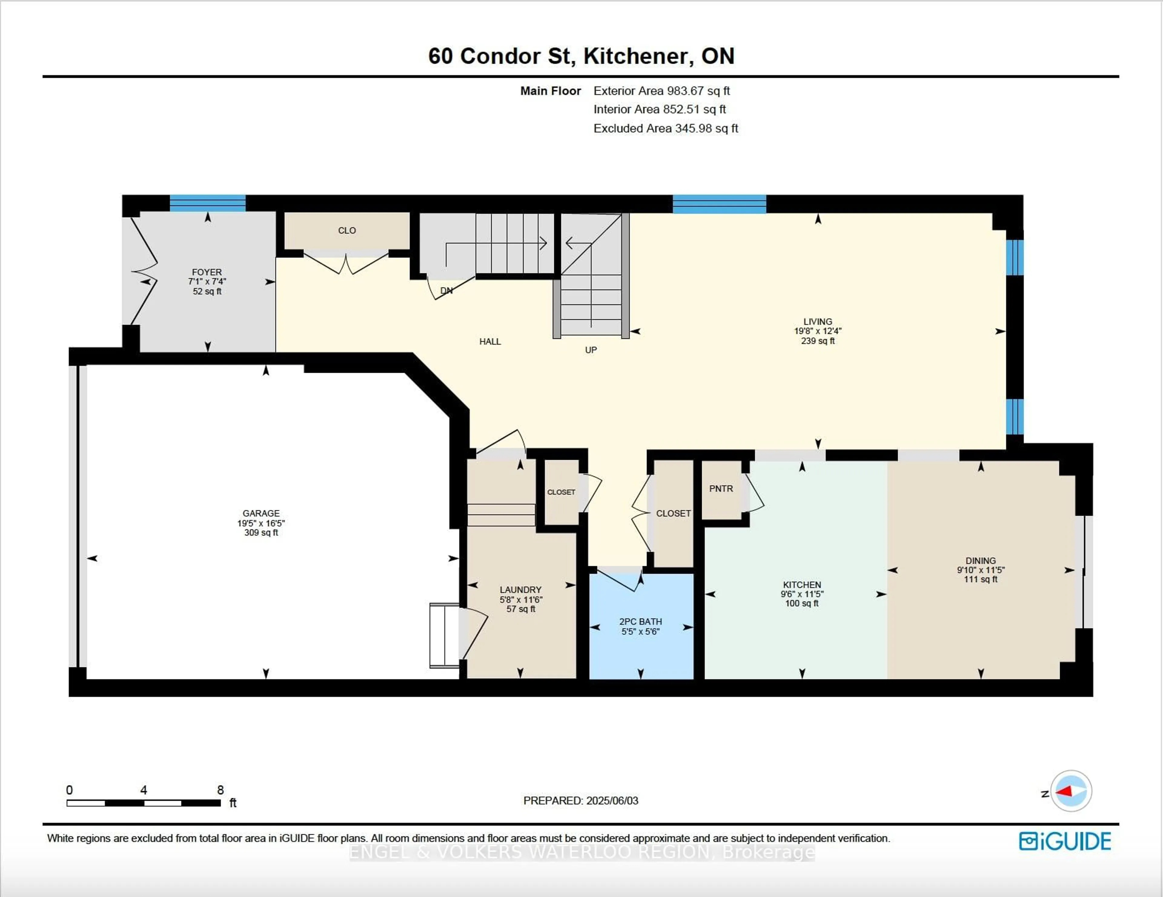 Floor plan for 60 Condor St, Kitchener Ontario N2K 0B2