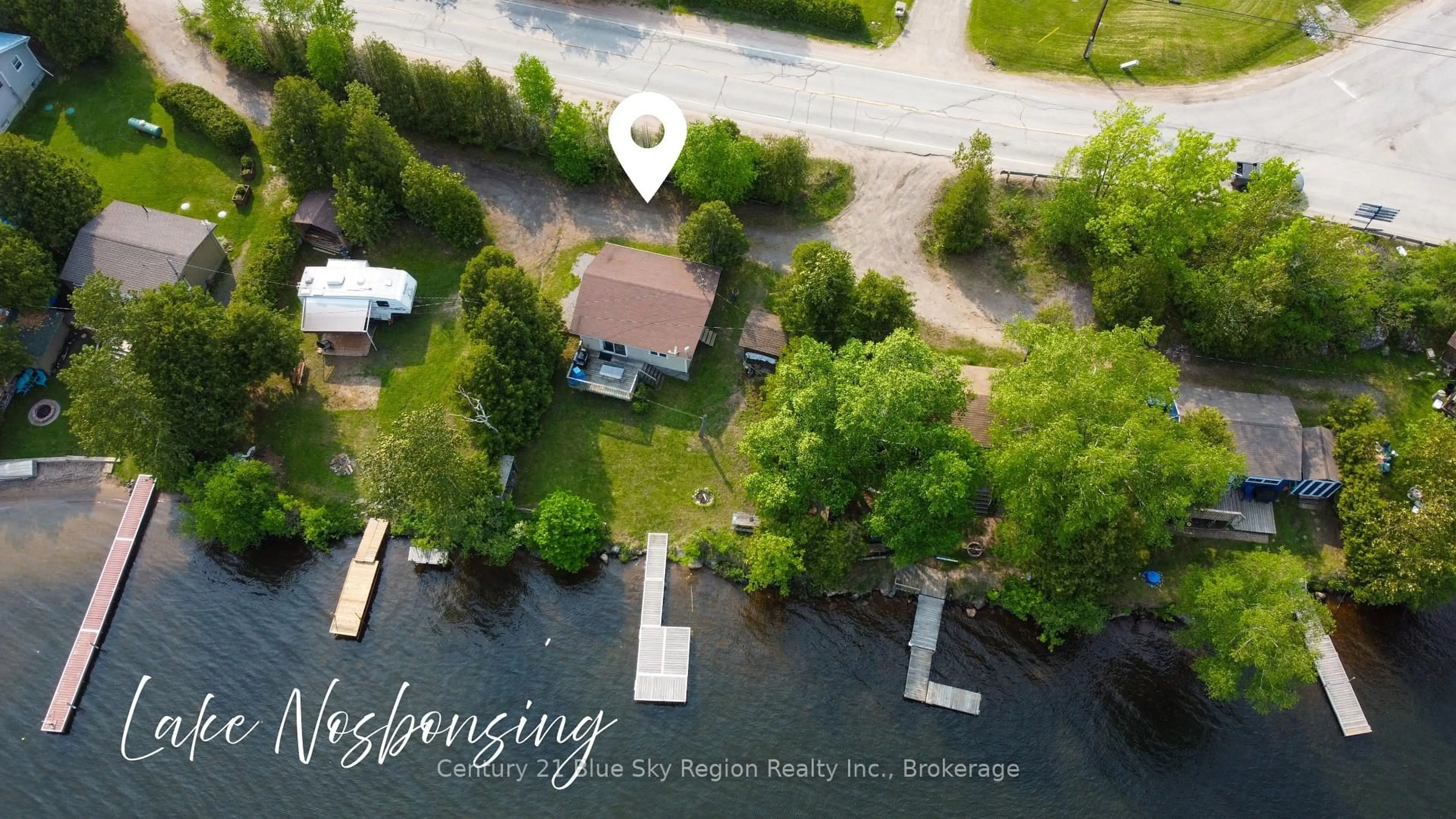 A pic from outside/outdoor area/front of a property/back of a property/a pic from drone, water/lake/river/ocean view for 652 Astorville Rd #2, East Ferris Ontario P0H 1B0
