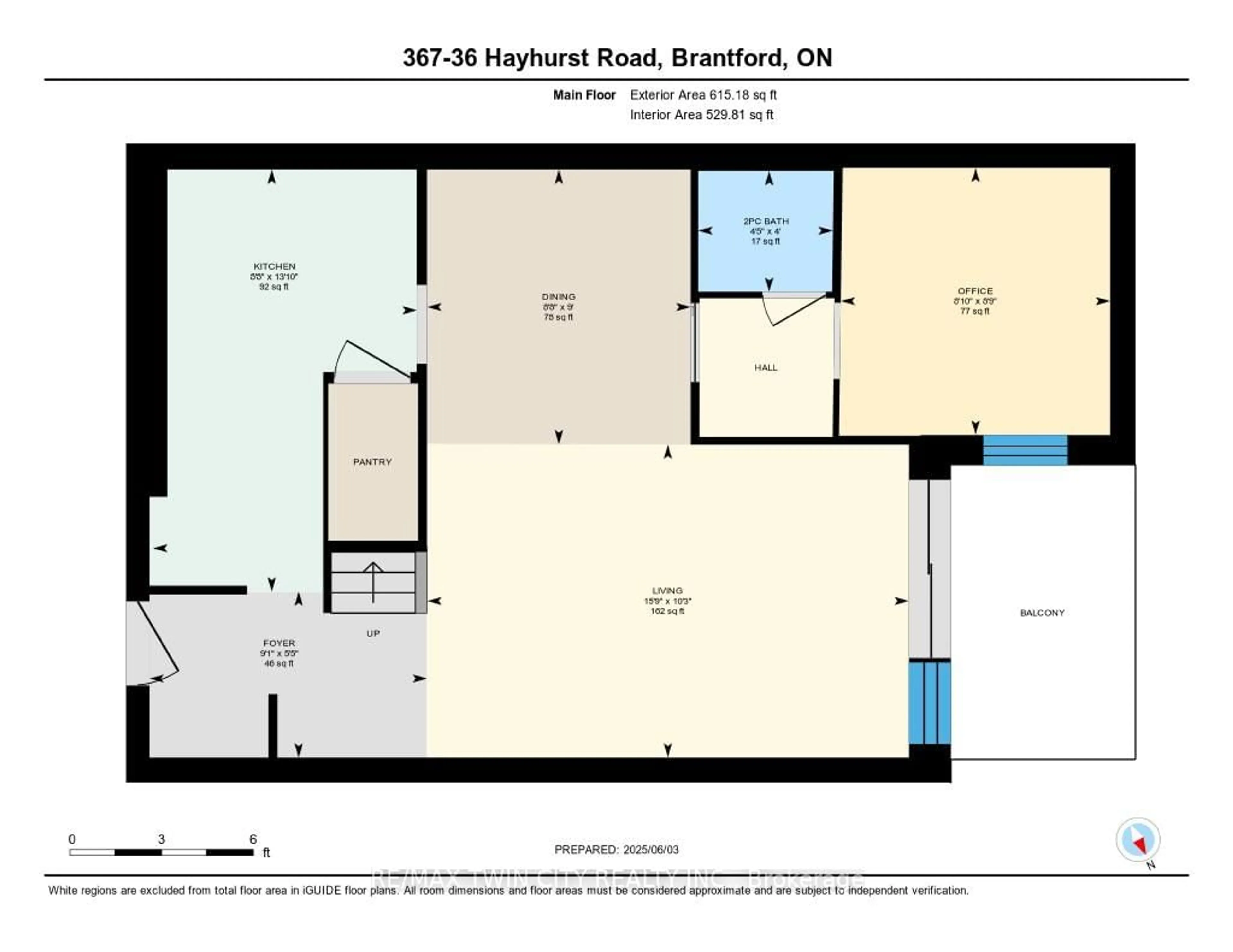 Floor plan for 36 Hayhurst Rd #367, Brantford Ontario N3R 6Y9