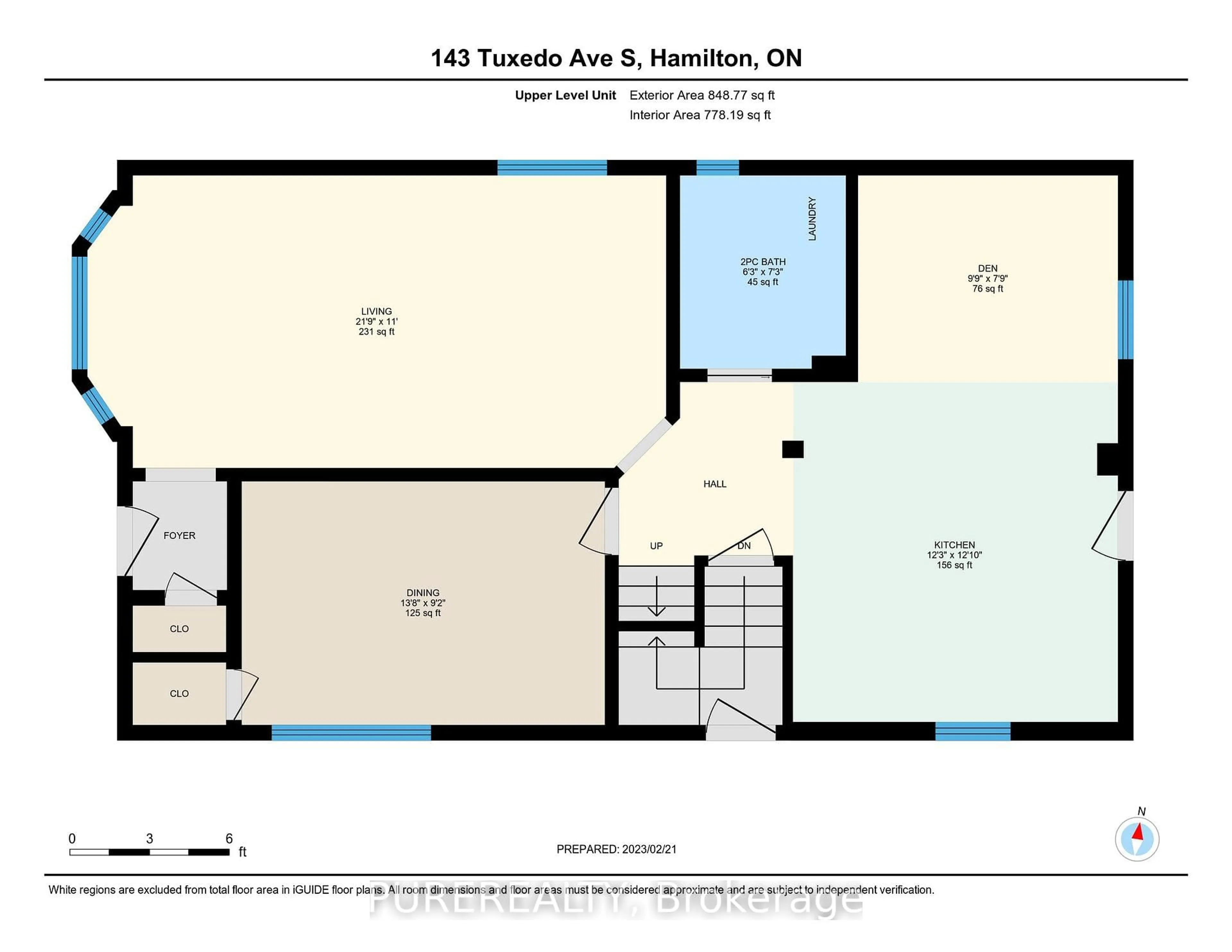 Floor plan for 143 Tuxedo Ave, Hamilton Ontario L8K 2S2