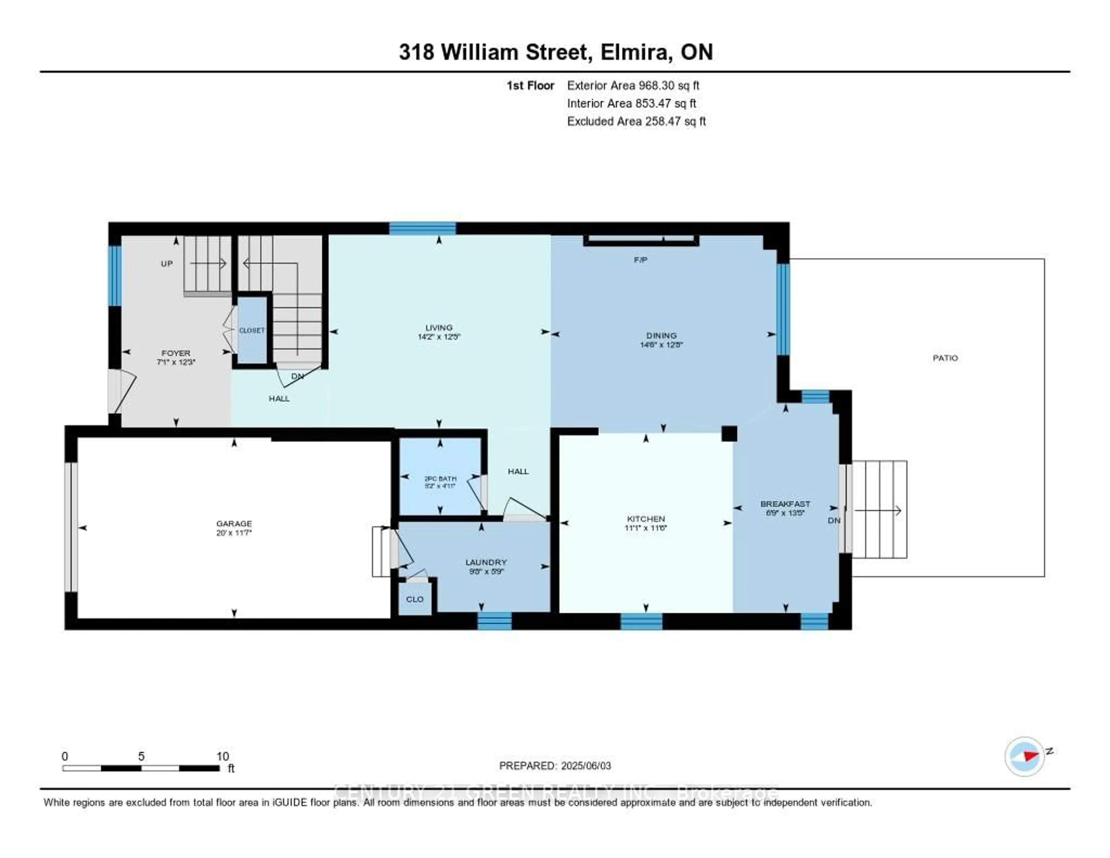 Floor plan for 318 William St, Woolwich Ontario N3B 0B5