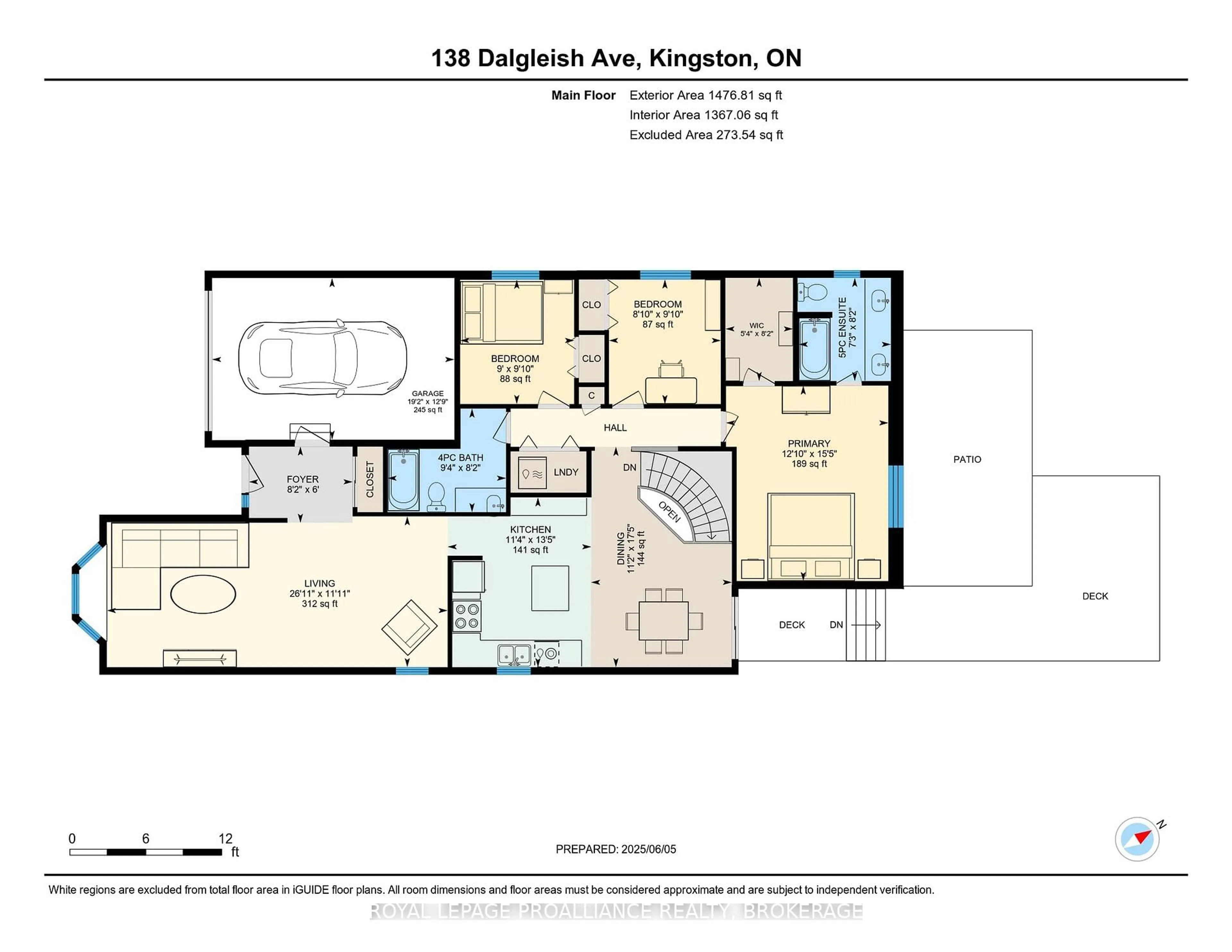 Floor plan for 138 Dalgleish Ave, Kingston Ontario K7K 7E3