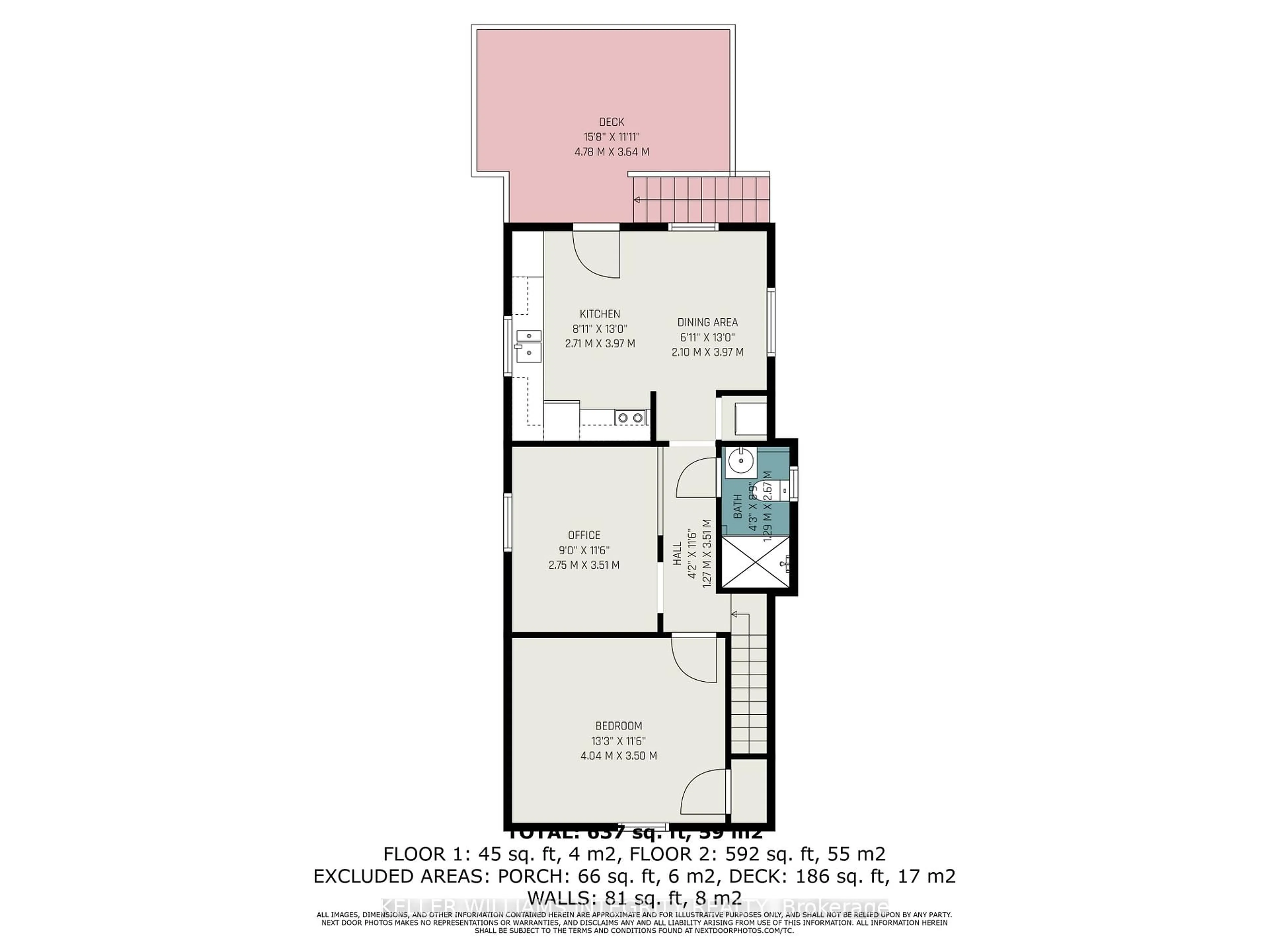 Floor plan for 254 Emond St, Ottawa Ontario K1L 7R8
