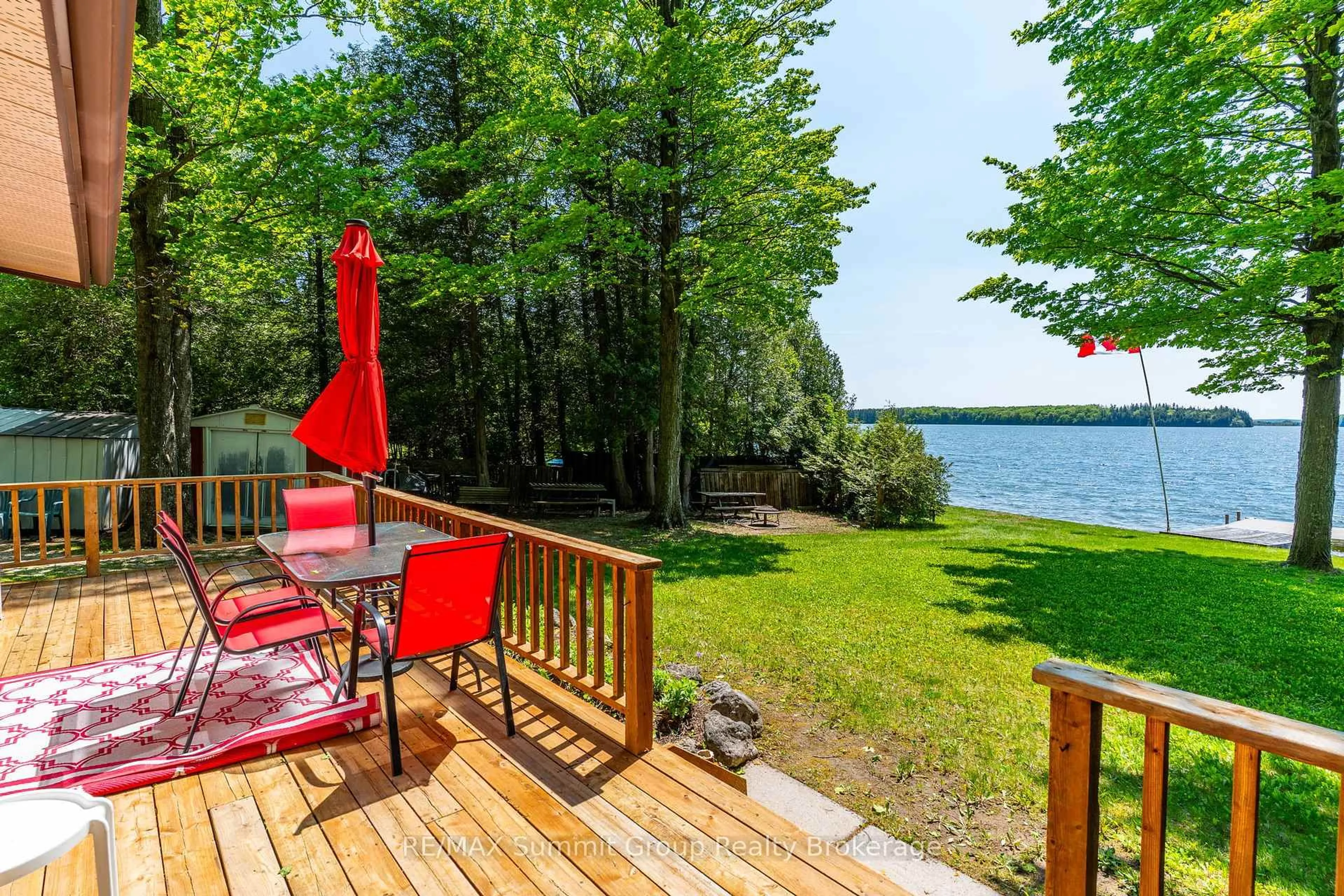 Patio, water/lake/river/ocean view for 182 Lakeshore Blvd, Grey Highlands Ontario N0C 1E0