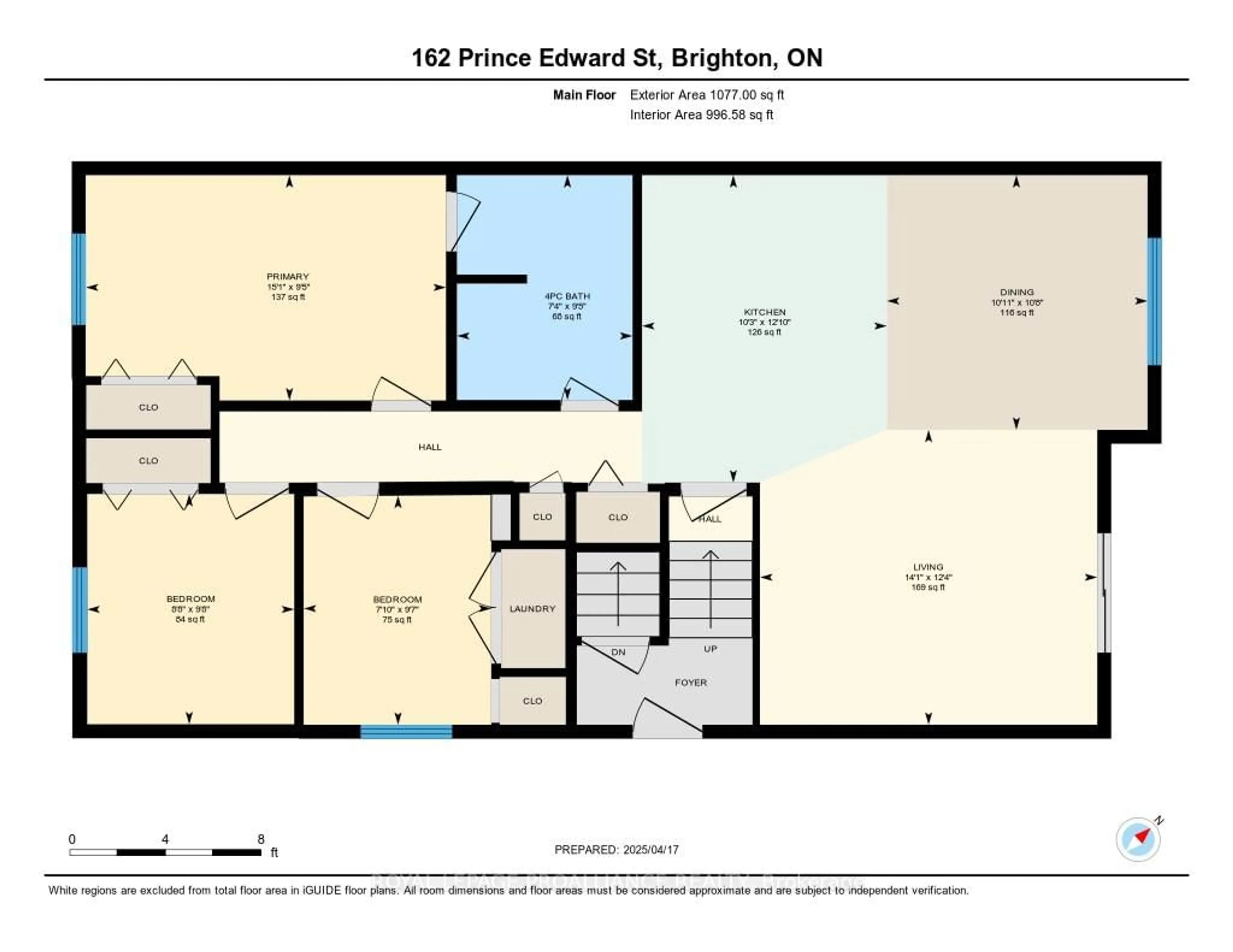 Floor plan for 162 Prince Edward St #B, Brighton Ontario K0K 1H0