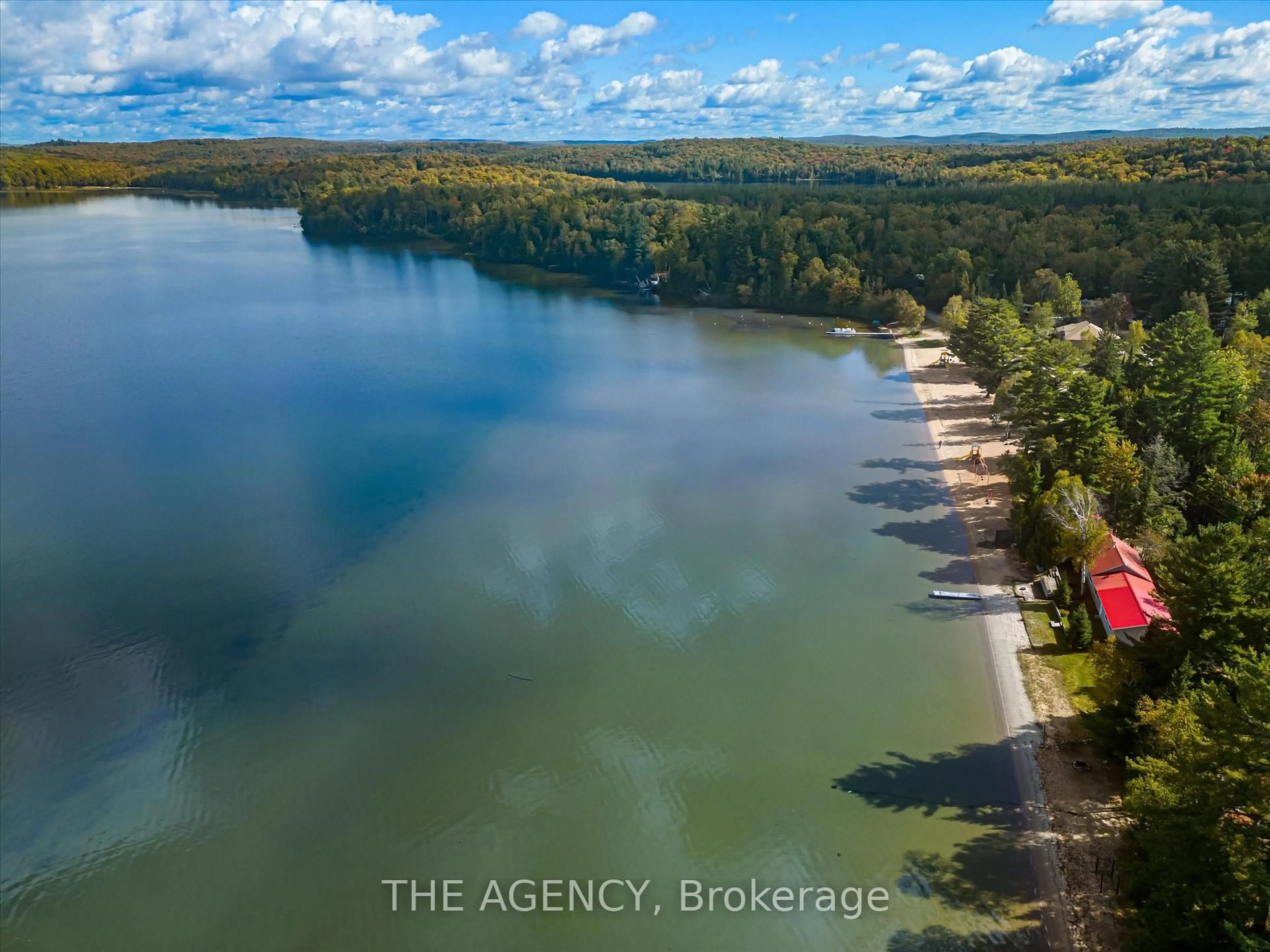A pic from outside/outdoor area/front of a property/back of a property/a pic from drone, water/lake/river/ocean view for 772 S Lake Bernard Rd, Strong Ontario P0A 1Z0