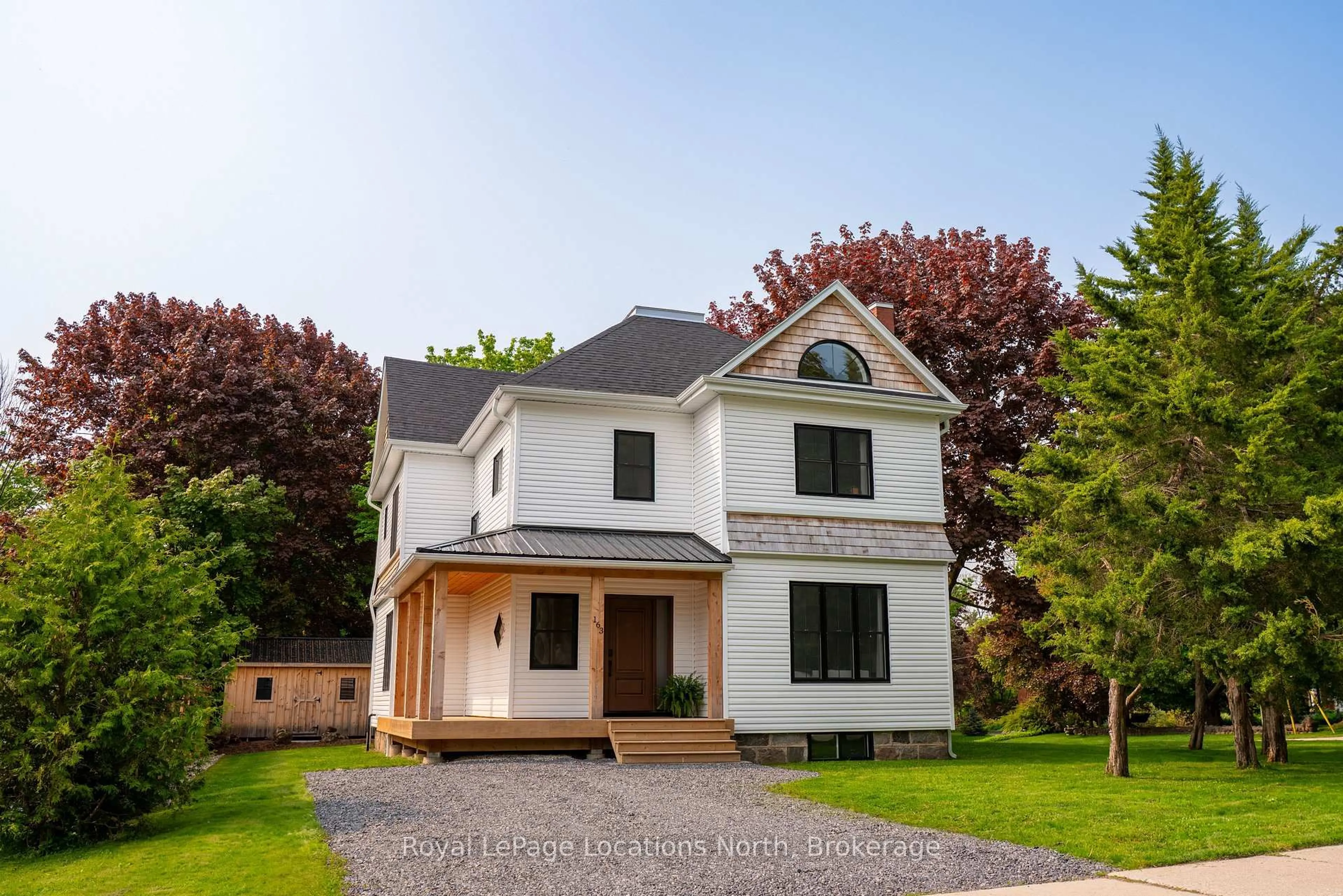 Home with vinyl exterior material, street for 163 Trowbridge St, Meaford Ontario N4L 1G3