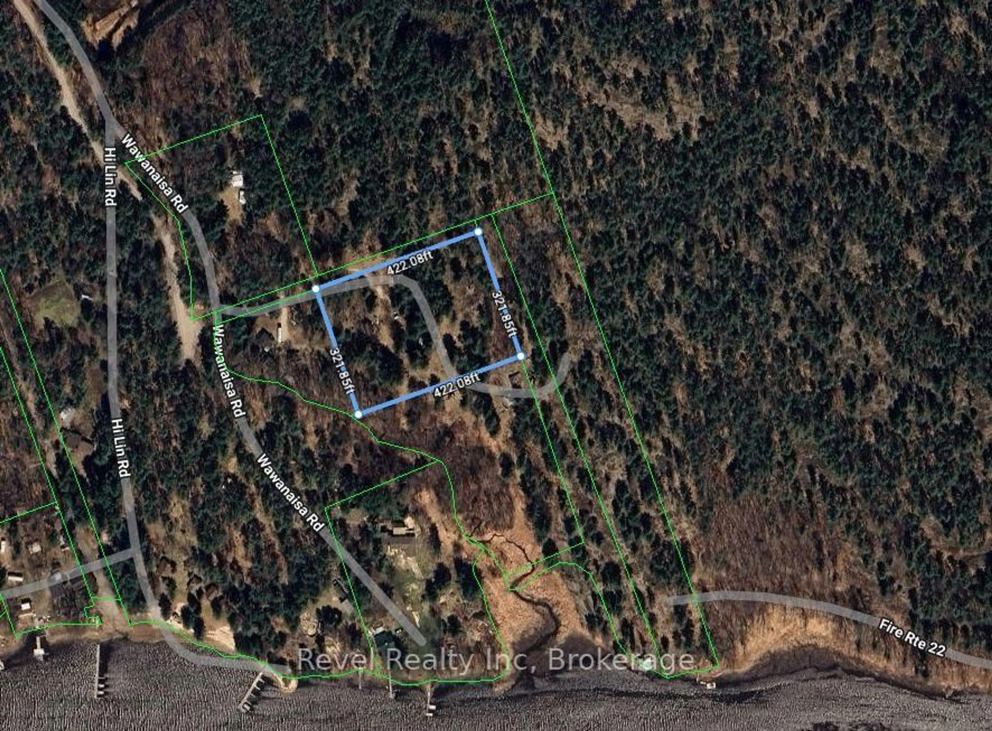 A pic from outside/outdoor area/front of a property/back of a property/a pic from drone, water/lake/river/ocean view for 40 Wawanaisa Rd, Carling Ontario P0G 1G0