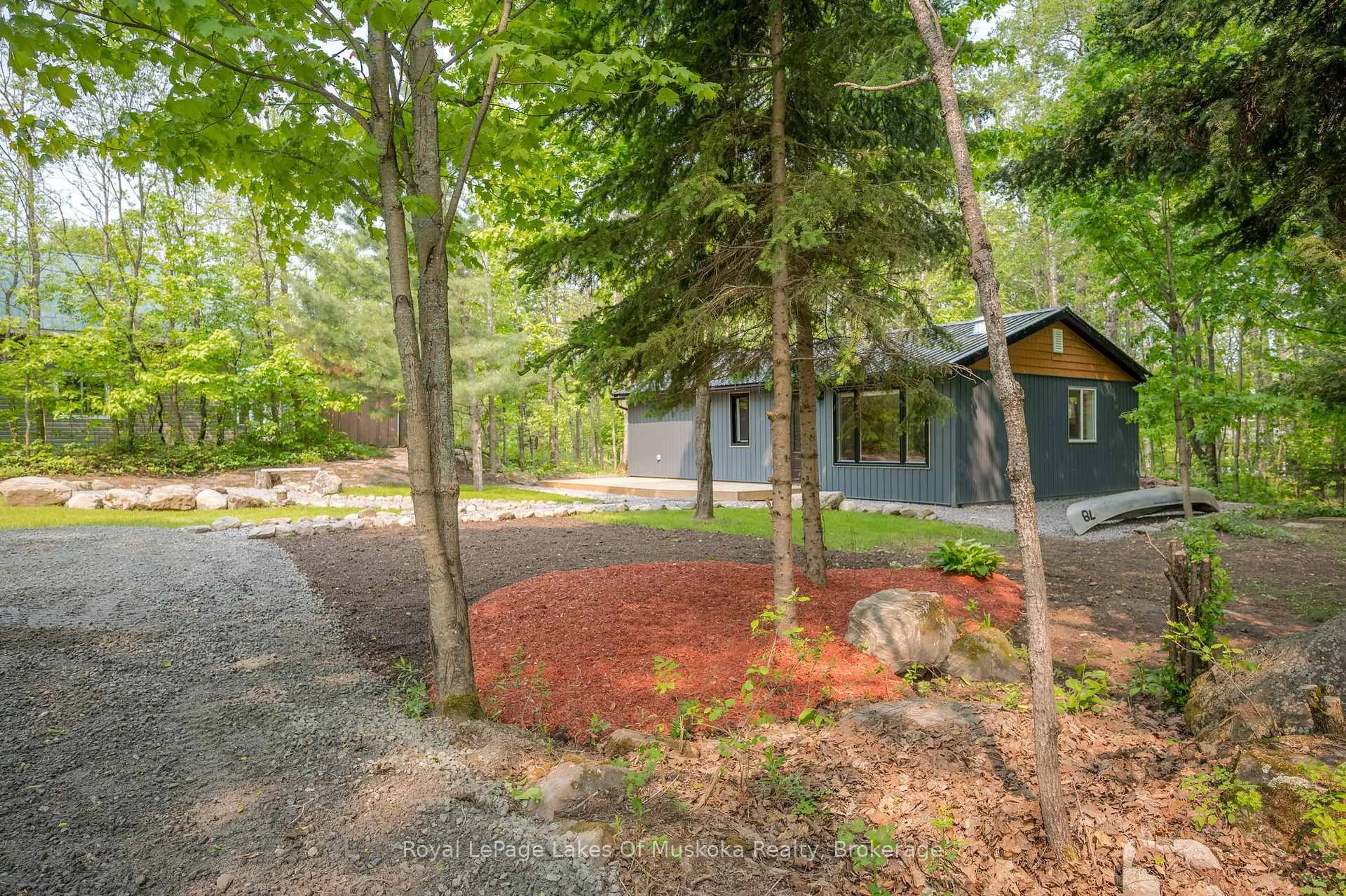 Patio, forest/trees view for 65 Victoria St, Magnetawan Ontario P0A 1P0