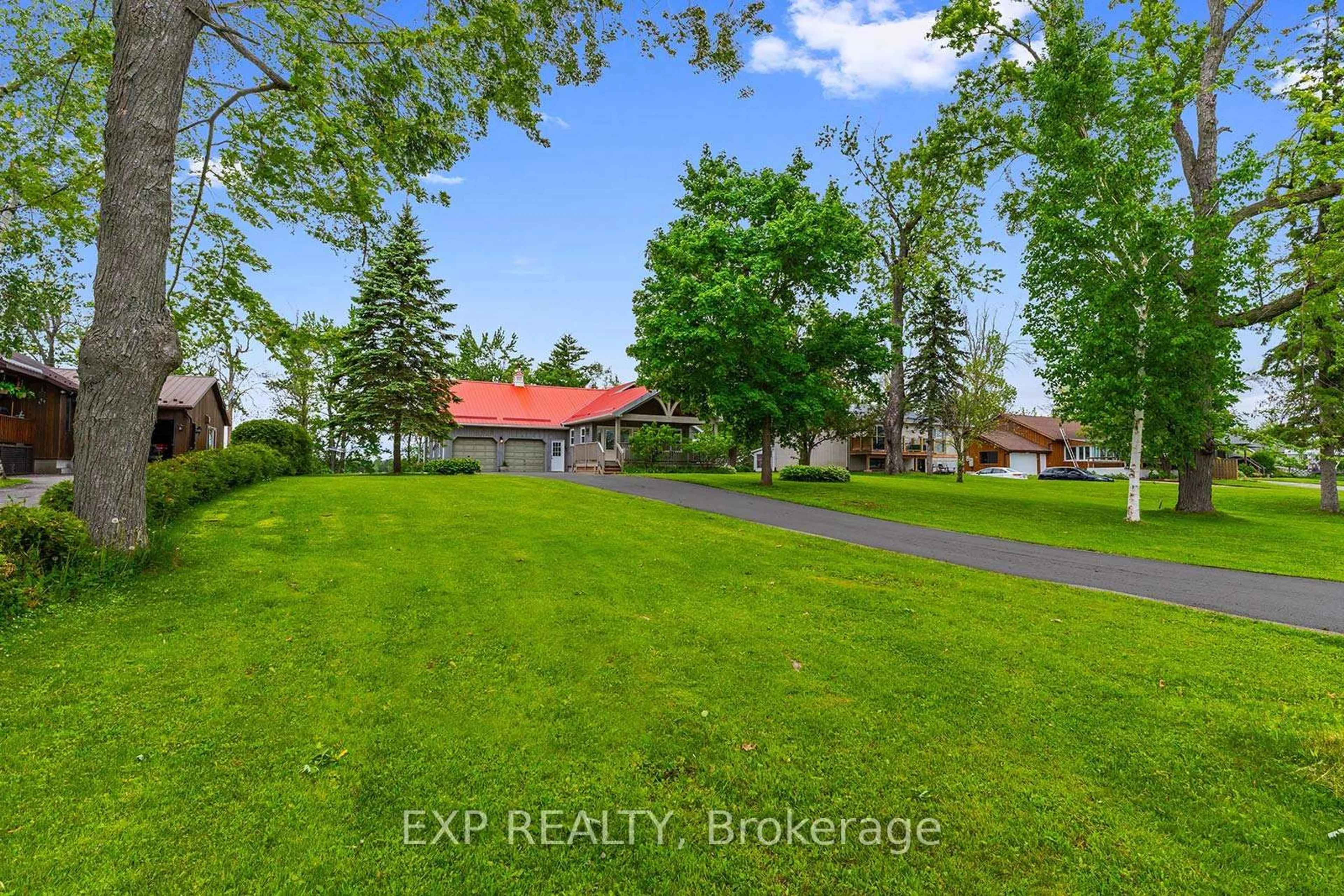 A pic from outside/outdoor area/front of a property/back of a property/a pic from drone, water/lake/river/ocean view for 201 Avery Point Rd, Kawartha Lakes Ontario L0K 1W0
