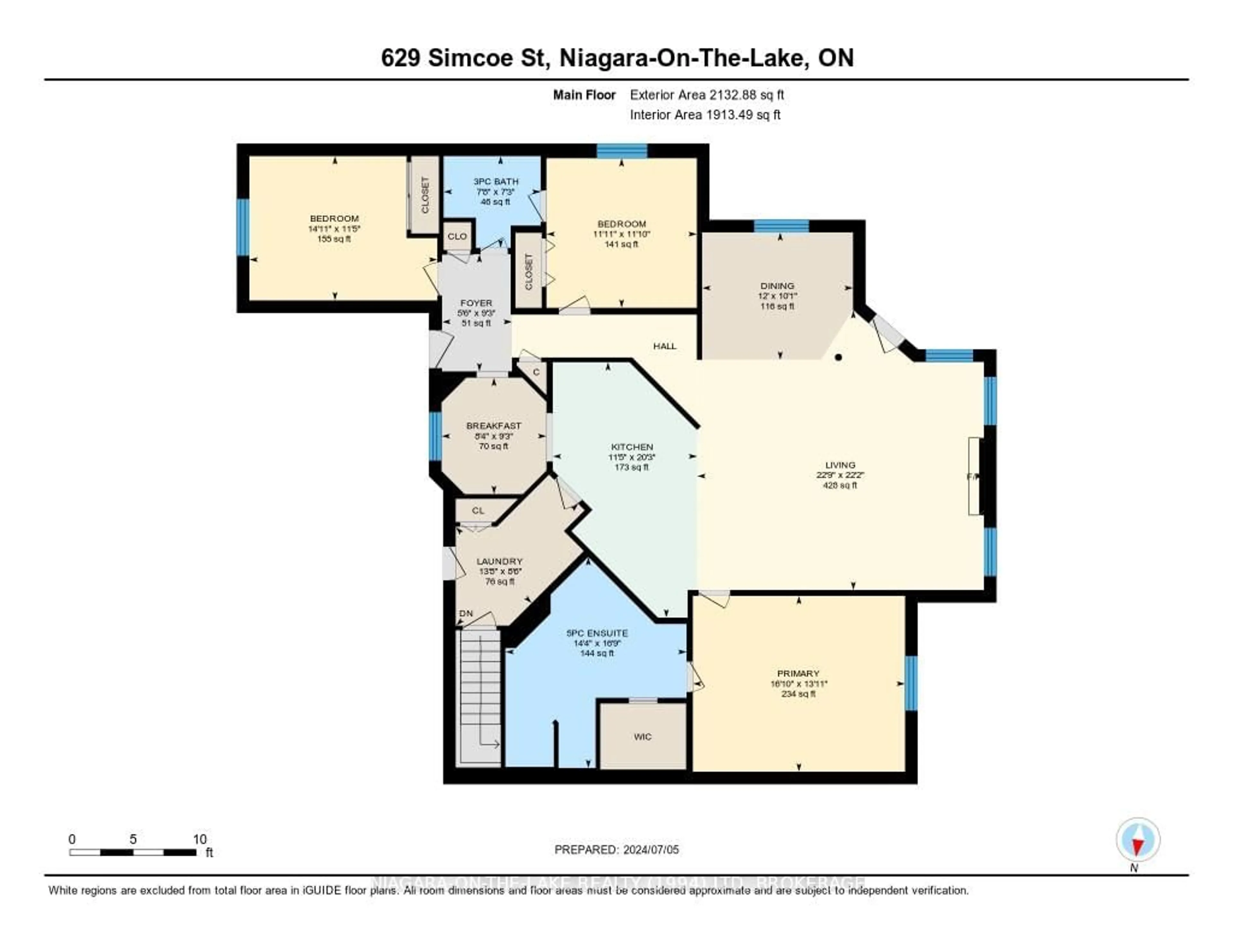 Floor plan for 629 Simcoe St, Niagara-on-the-Lake Ontario L0S 1J0